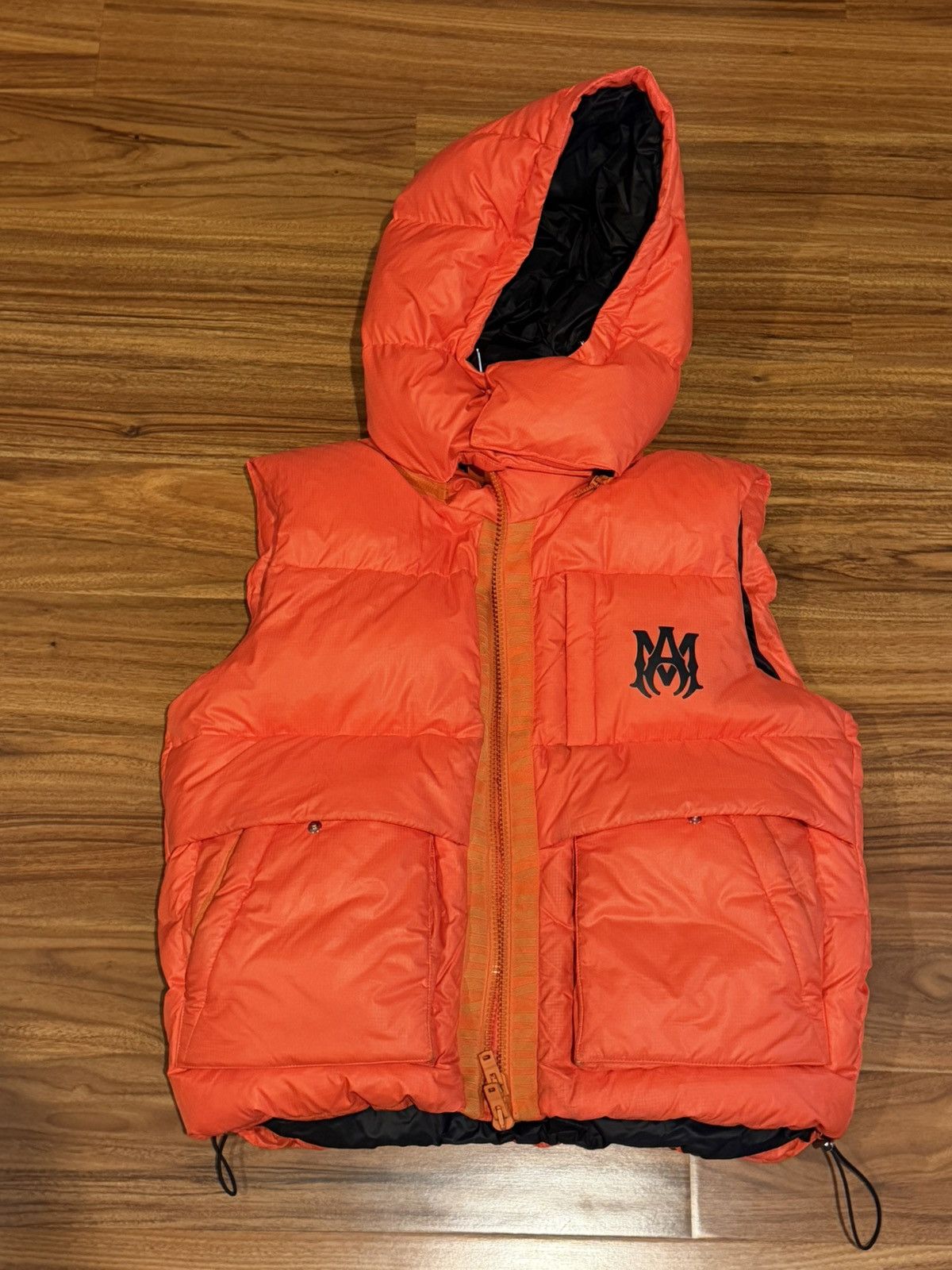 Amiri Amiri Logo Print Down Gilet Orange Vest Jacket Size US L / EU 52-54 / 3 - 1 Thumbnail