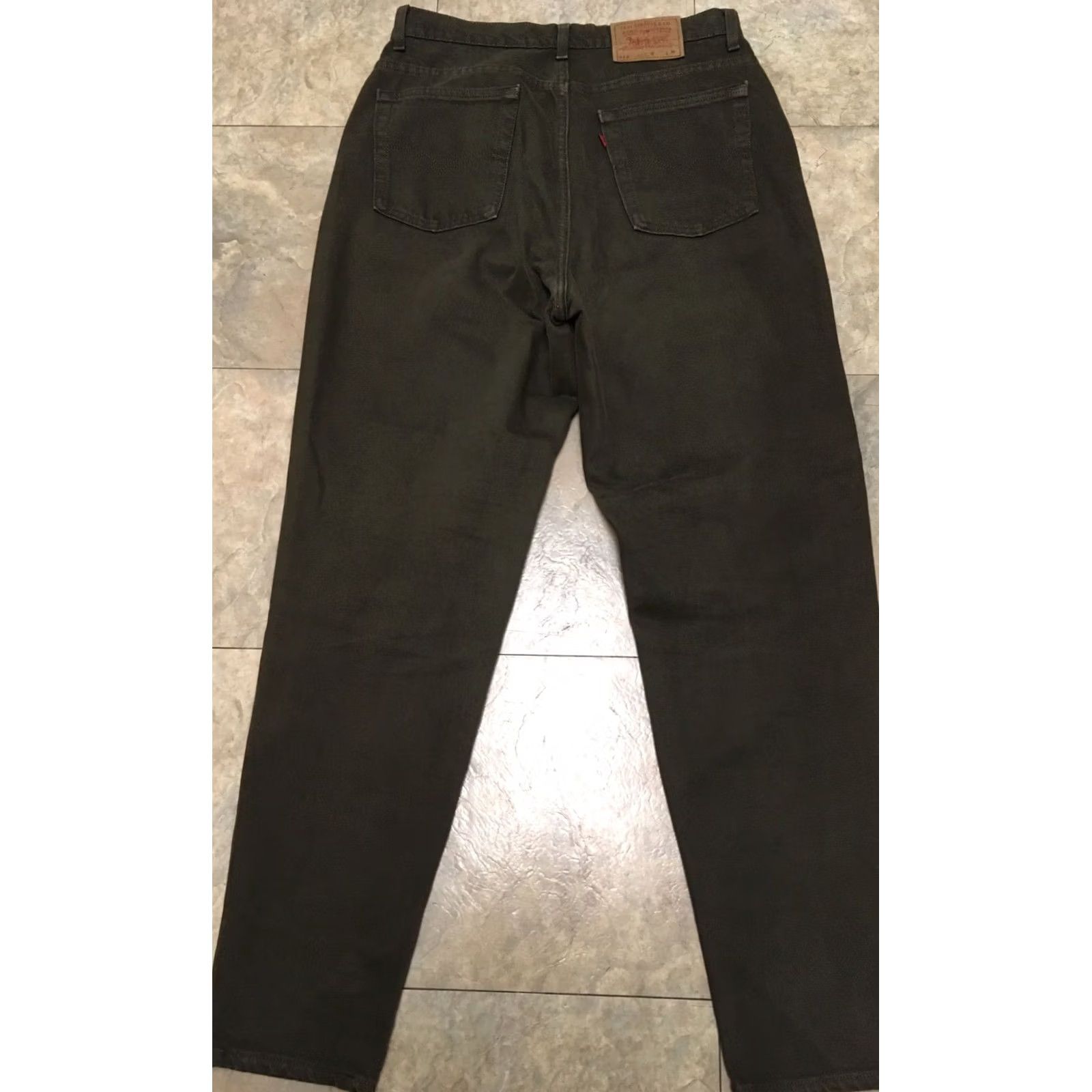 Levi's VINTAGE Levi's 512 Jeans Slim Fit Tapered Leg High Waist 16 REG 34" Waist USA Made Green 1990s Mens} Size 38" / US 16 / IT 52 - 7 Thumbnail