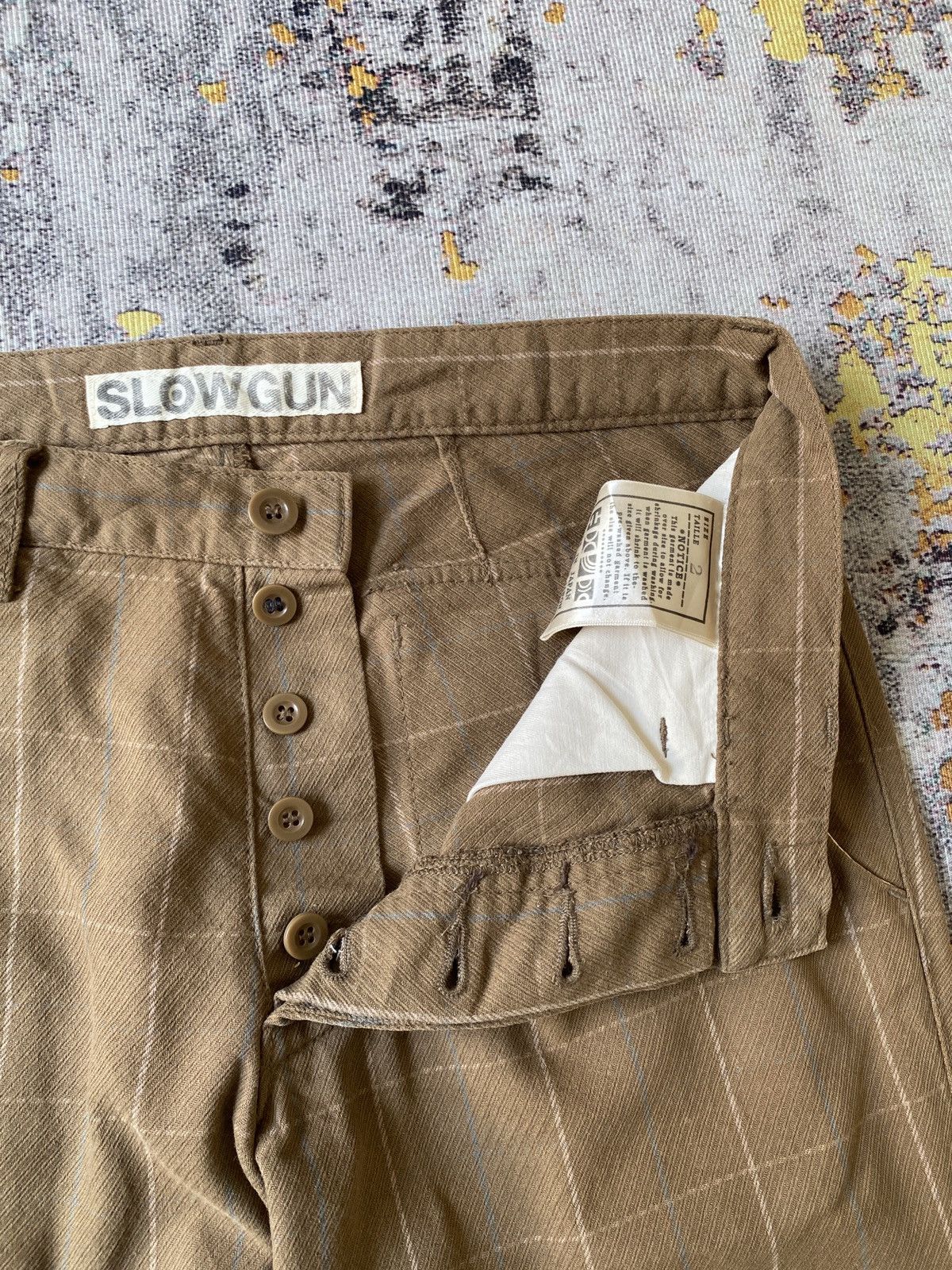 If Six Was Nine Slowgun Japan Plaid Design Pant Size US 31 - 12 Thumbnail