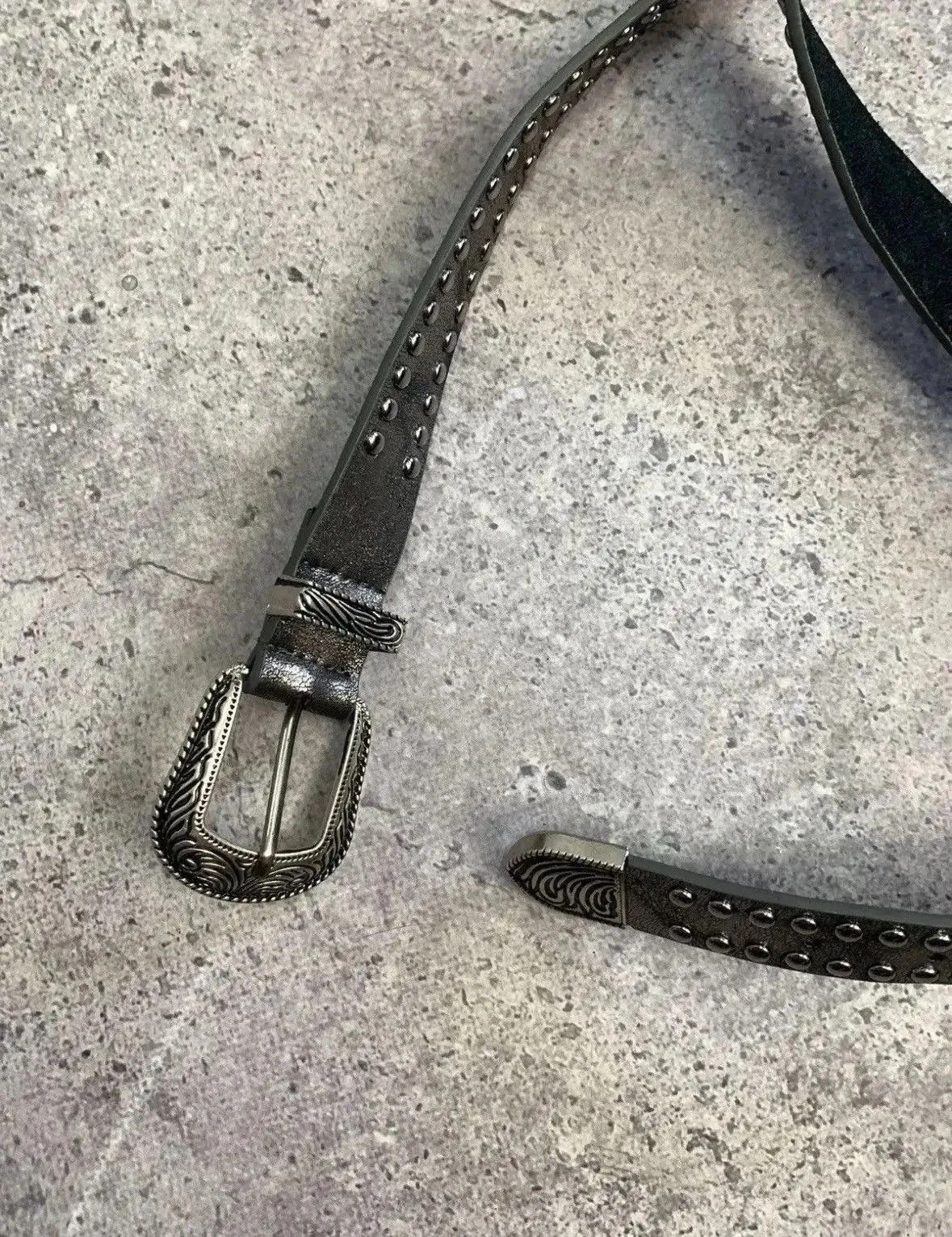 Japanese Brand × Vintage Vintage Belts Y2K Rhinestones Punk leather belt Japanese Size ONE SIZE - 11 Thumbnail