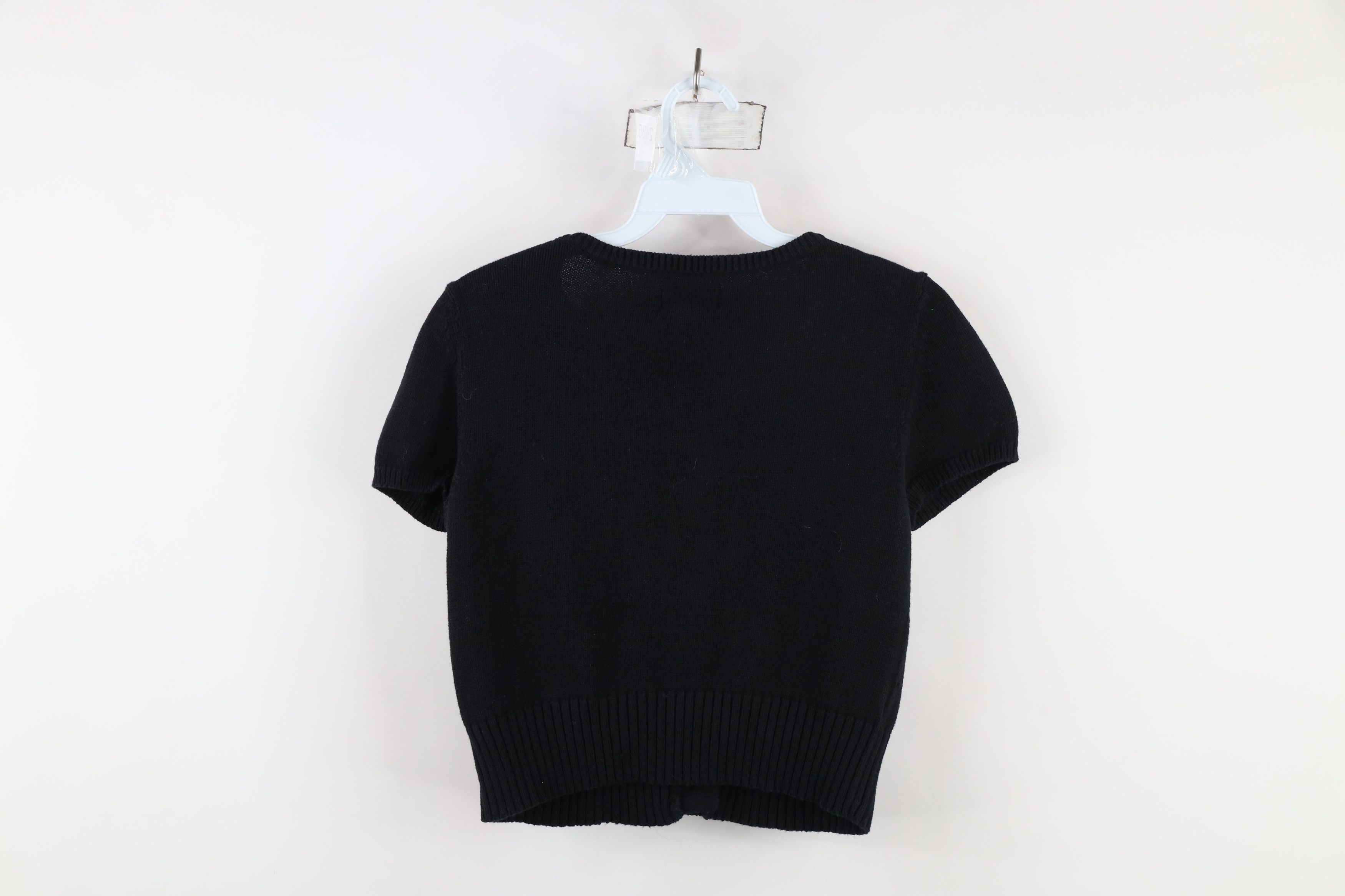 Vintage Vintage Y2K Babydoll Mudd Cable Knit Cardigan Sweater Black Size M / US 6-8 / IT 42-44 - 7 Thumbnail