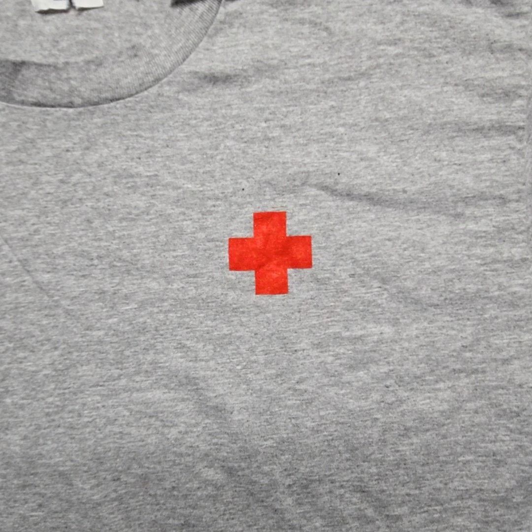 Jerzees Vintage Red Cross Shirt Jerzees Graphic Gray Mens XL Tee 90s Size US XL / EU 56 / 4 - 2 Thumbnail
