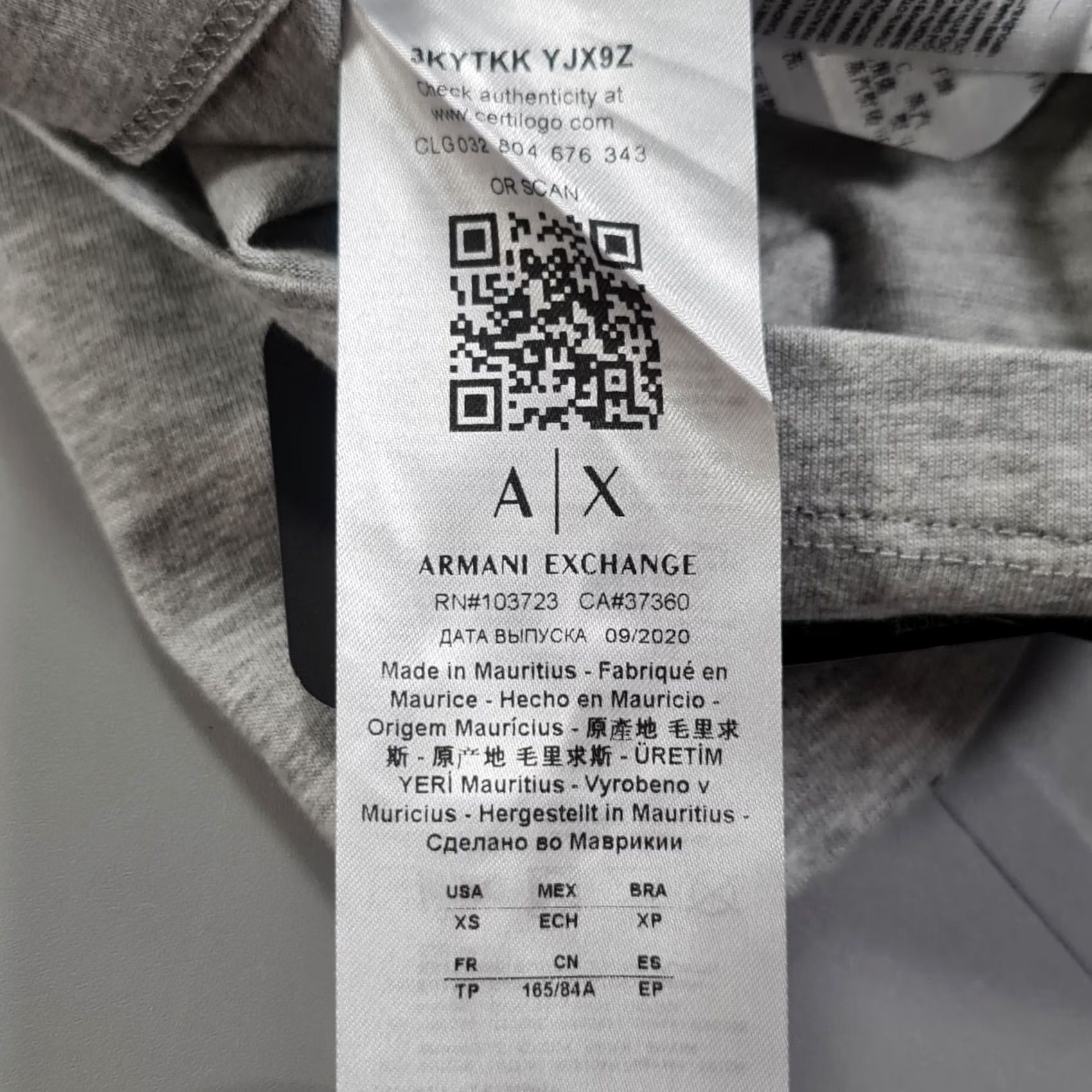 Armani Exchange Armani Exchange Womens T Shirt Grey XS Short Sleeves Logo Tee Size XS / US 0-2 / IT 36-38 - 7 Thumbnail