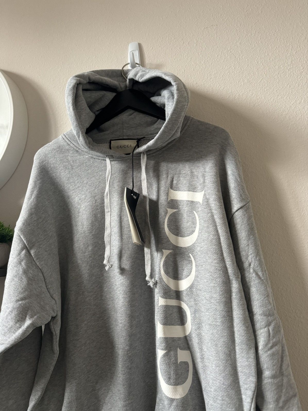 Gucci Gucci Logo Grey Hoodie Size US L / EU 52-54 / 3 - 2 Thumbnail