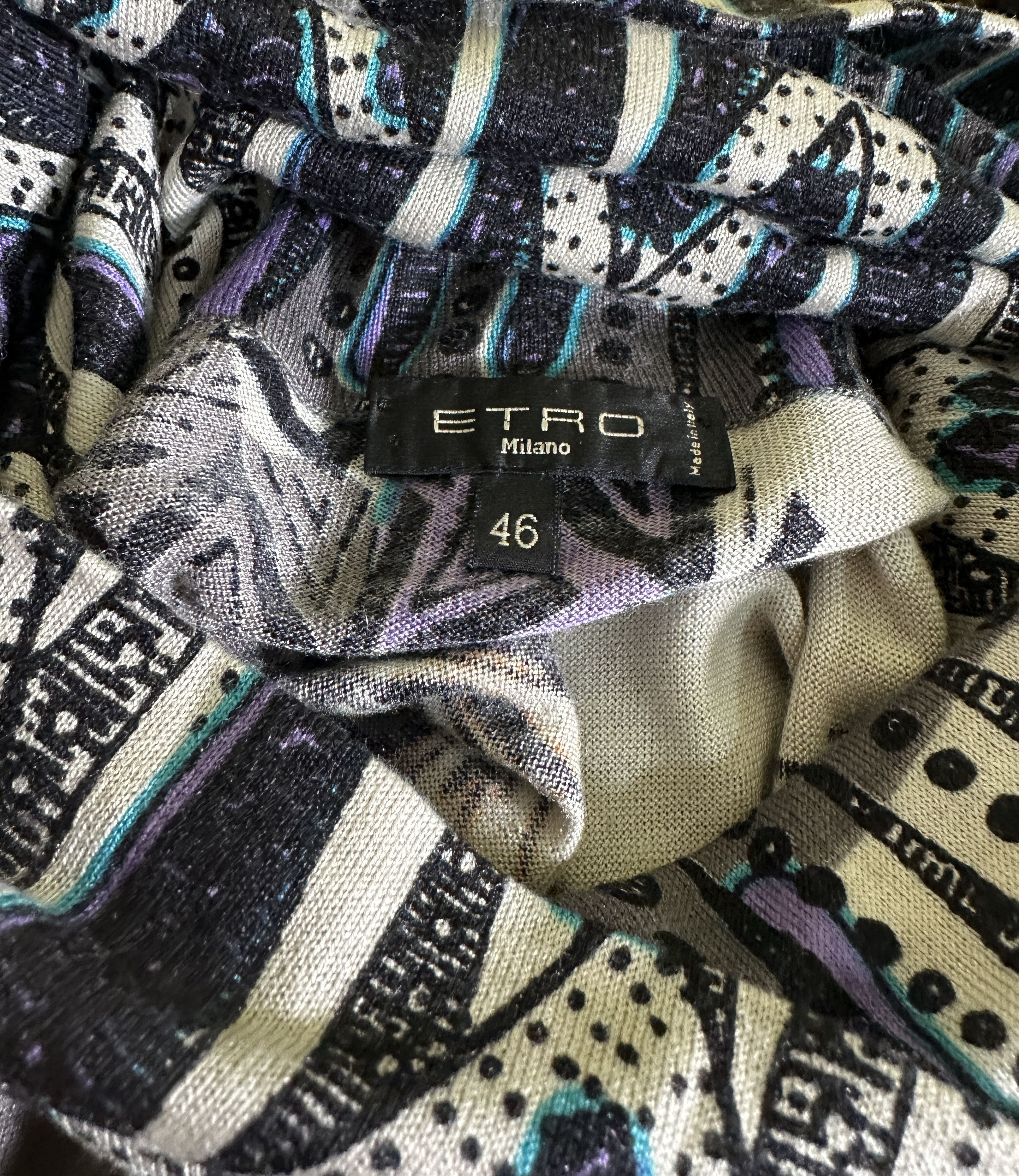 Etro Cashmere Silk Midi Dress Size L / US 10 / IT 46 - 5 Thumbnail