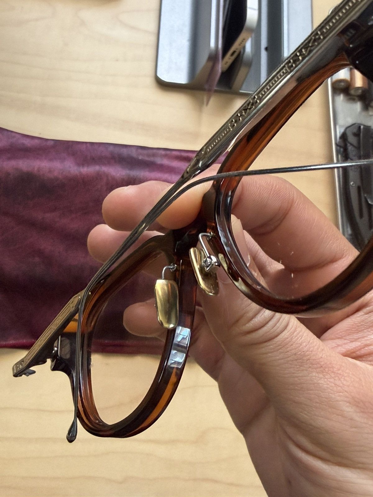 Jacques Marie Mage Jacques Marie Mage Jenkins glasses Brown Size ONE SIZE - 2 Thumbnail