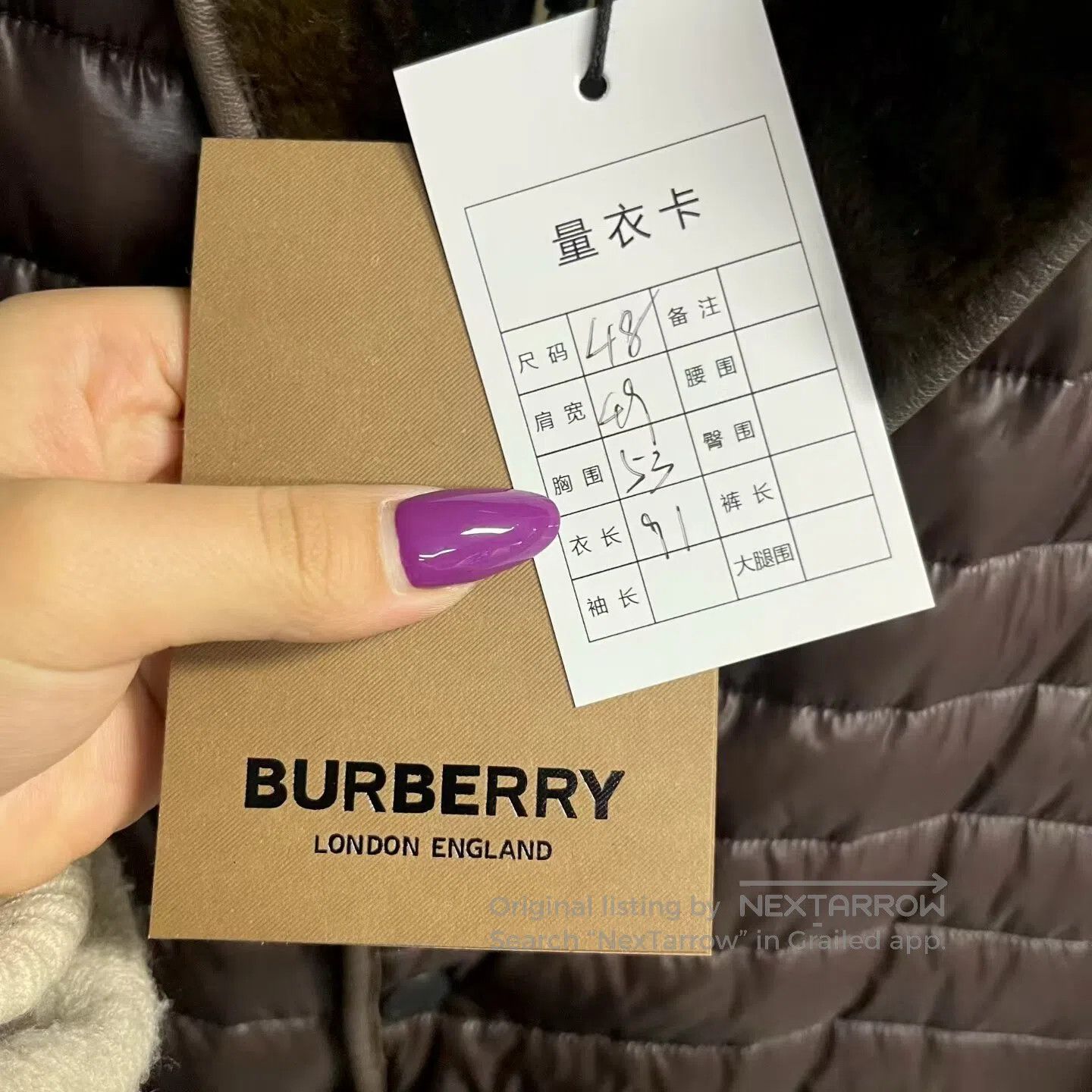 Burberry Burberry Striped fur collar jacket made of lamb wool with Size US M / EU 48-50 / 2 - 6 Thumbnail