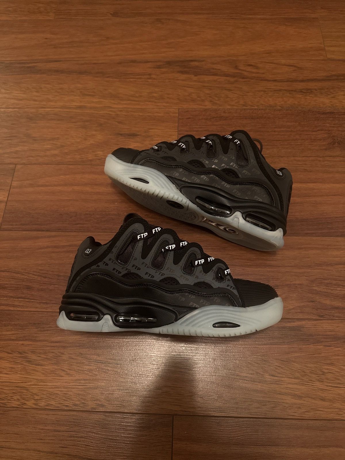 image of Fuck The Population x Osiris Ftp Osiris D3 2001 Black Shoes, Men's (Size 10)