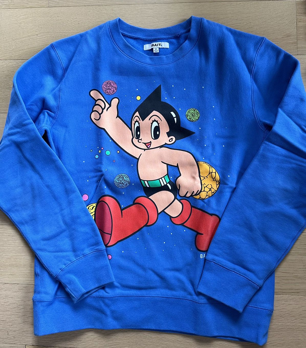 image of Bait Astroboy Sweater in Blue, Men's (Size Medium)