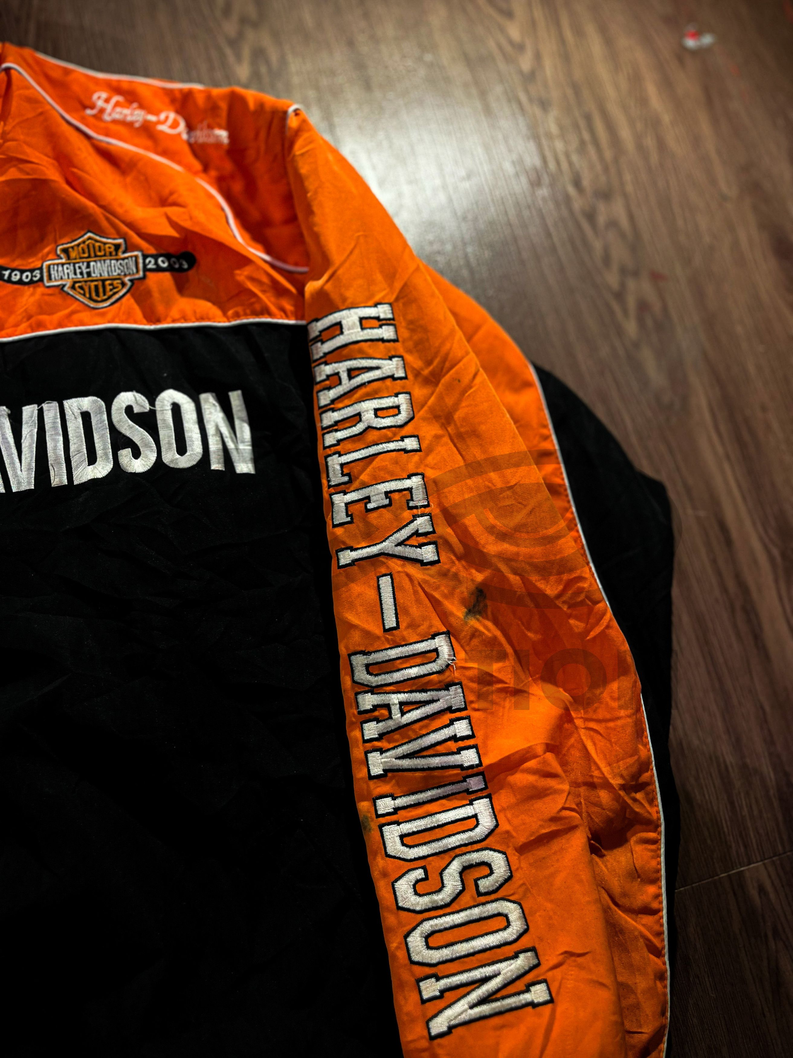 Harley Davidson Harley Davidson 100th Anniversary taped Racing Jacket Size US XL / EU 56 / 4 - 5 Thumbnail