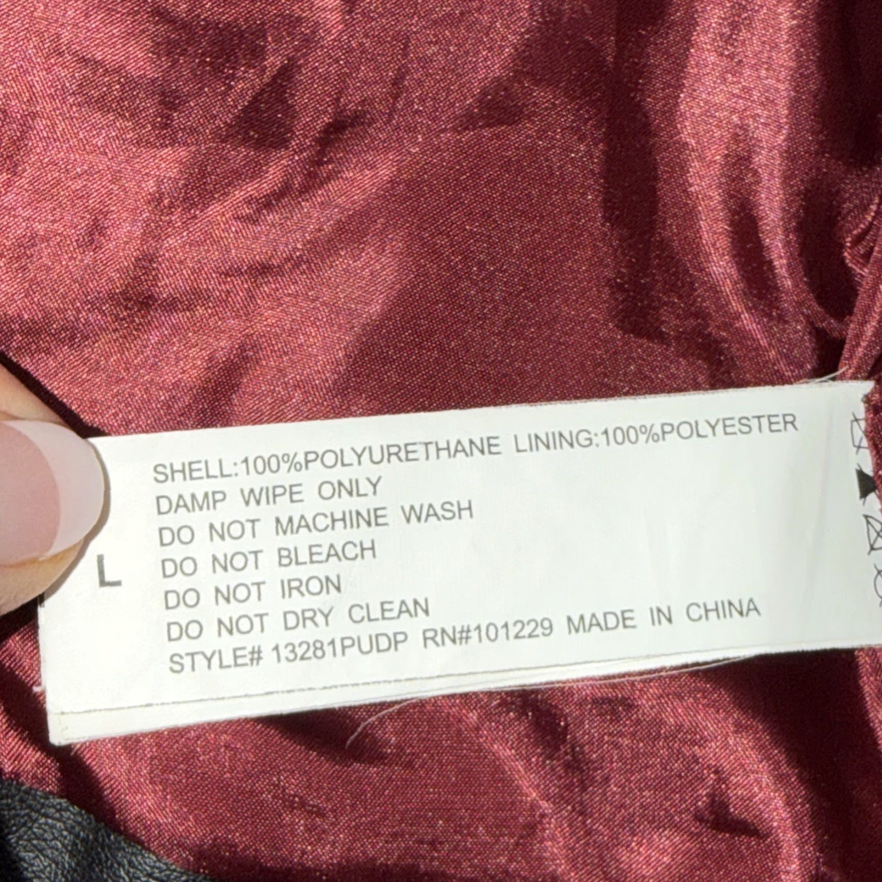 Vintage ASHLEY 26 INTERNATIONAL BRENDA Jacket WOMEN Large Black Faux Leather Moto Biker Size L / US 10 / IT 46 - 7 Thumbnail