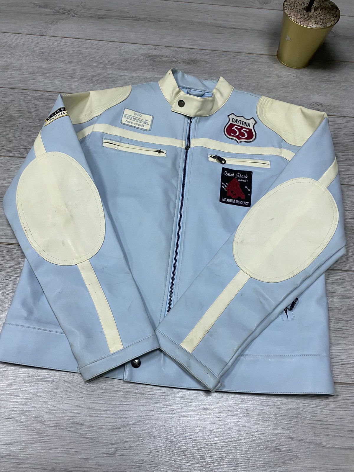 NASCAR Vintage Baby Blue Nascar Jacket F1 quickshark Size L / US 10 / IT 46 - 3 Thumbnail
