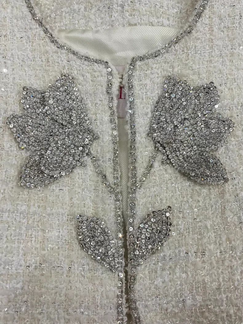 Valentino Valentino Rhinestone tweed coat Size XXS / US 00 / IT 34 - 3 Thumbnail