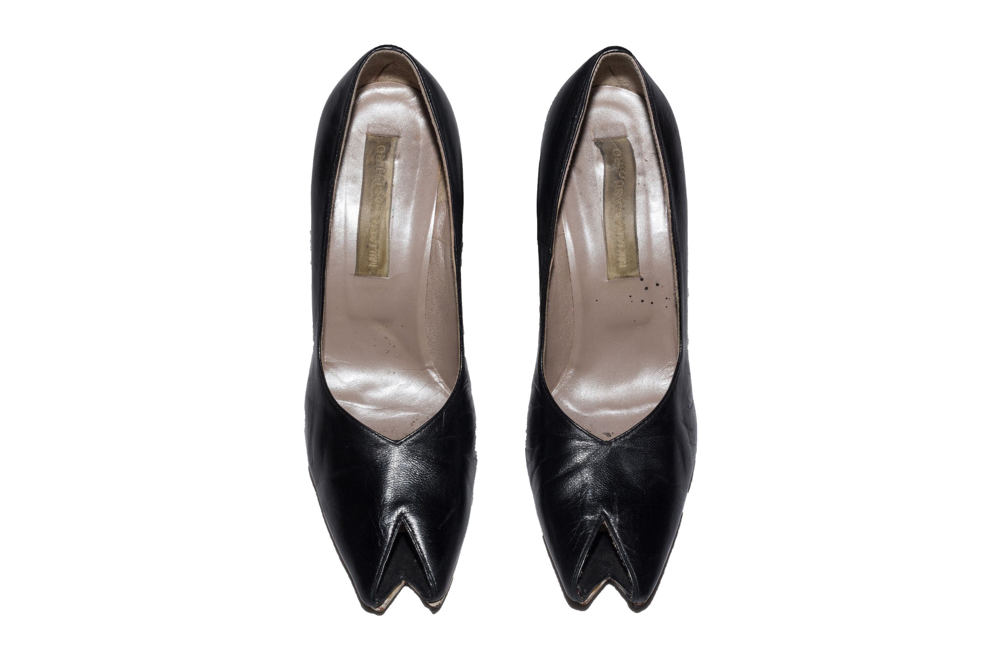Maison MIHARA YASUHIRO OPEN SPLIT TOE SNAKE HEEL SHOE Size US 6.5 / IT 36.5 - 4 Thumbnail