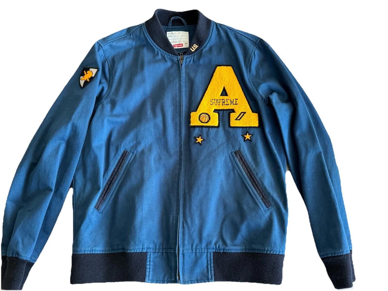 Supreme Supreme SS13 Cadet Varsity Camo Letterman Jacket | Grailed