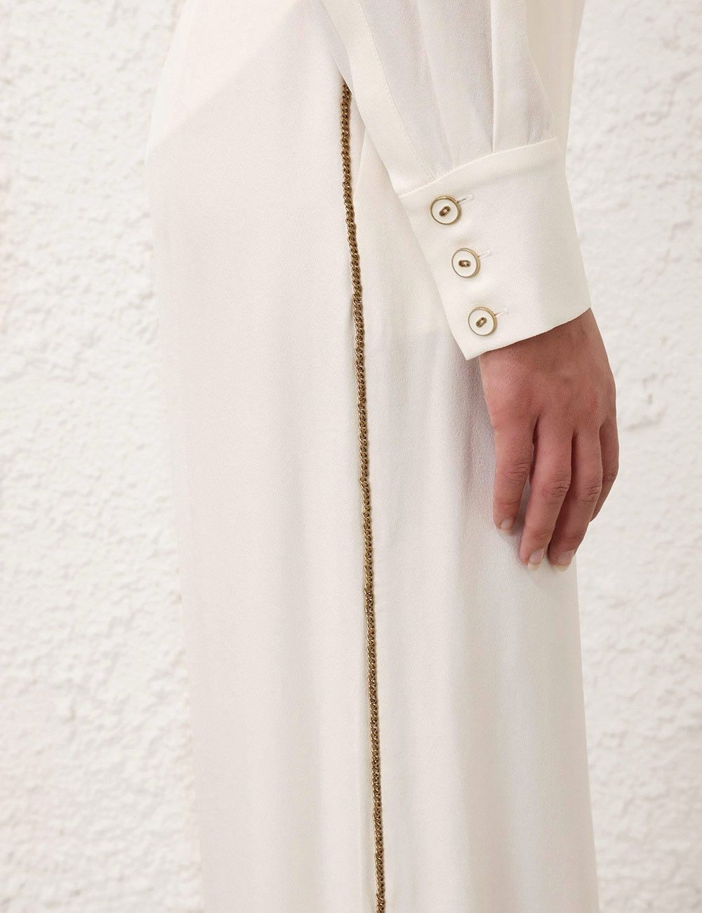 Zimmermann oc11z0825 Belted Chain Pant in Cream Size 28" / US 6 / IT 42 - 5 Thumbnail