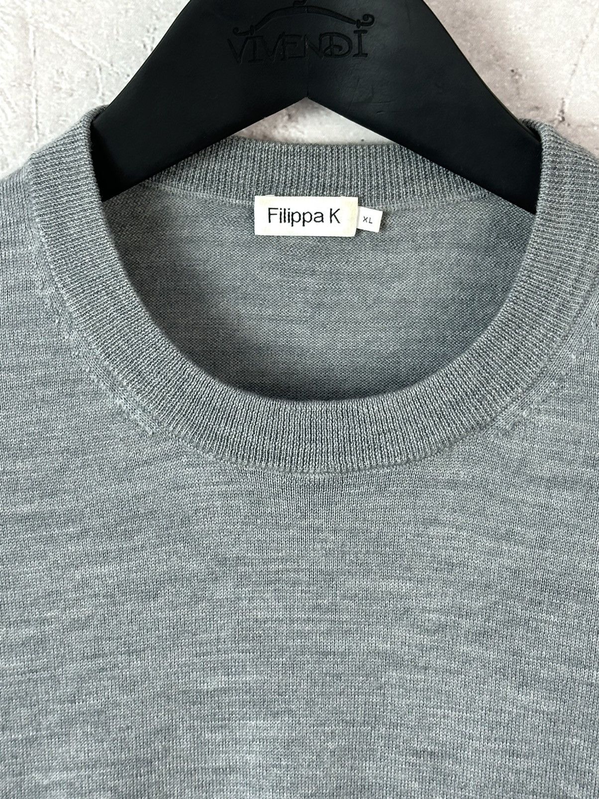 Filippa K Filippa K Grey Wool Knit Long Sleeve Men’s Sweater Size US XL / EU 56 / 4 - 4 Thumbnail