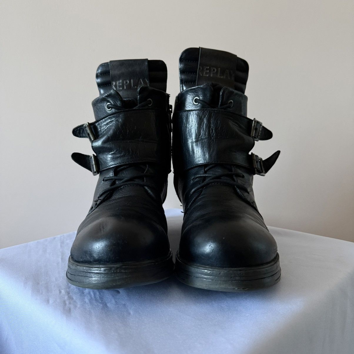 Dirk Bikkembergs RARE Replay AS 98 Style Black Ankle Boots Rick Owens Vibe Size US 7 / EU 40 - 2 Thumbnail