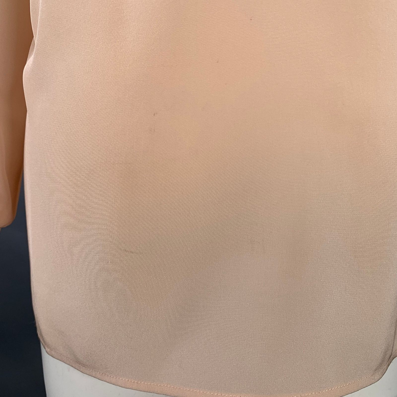 Vince XS Pink Black Rayon Blend Contrast Trim V-Neck Casual Top Size XS / US 0-2 / IT 36-38 - 4 Thumbnail
