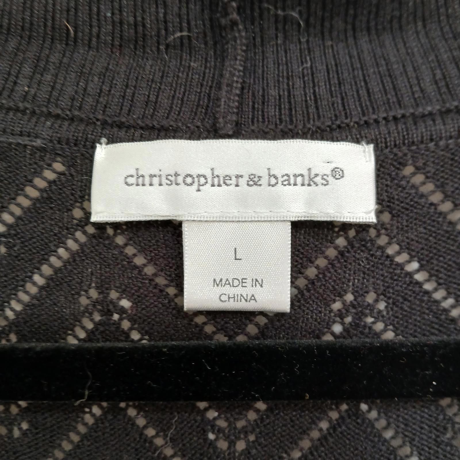 Designer Christopher & Banks Open Crocheted Cover Black Size L / US 10 / IT 46 - 2 Thumbnail