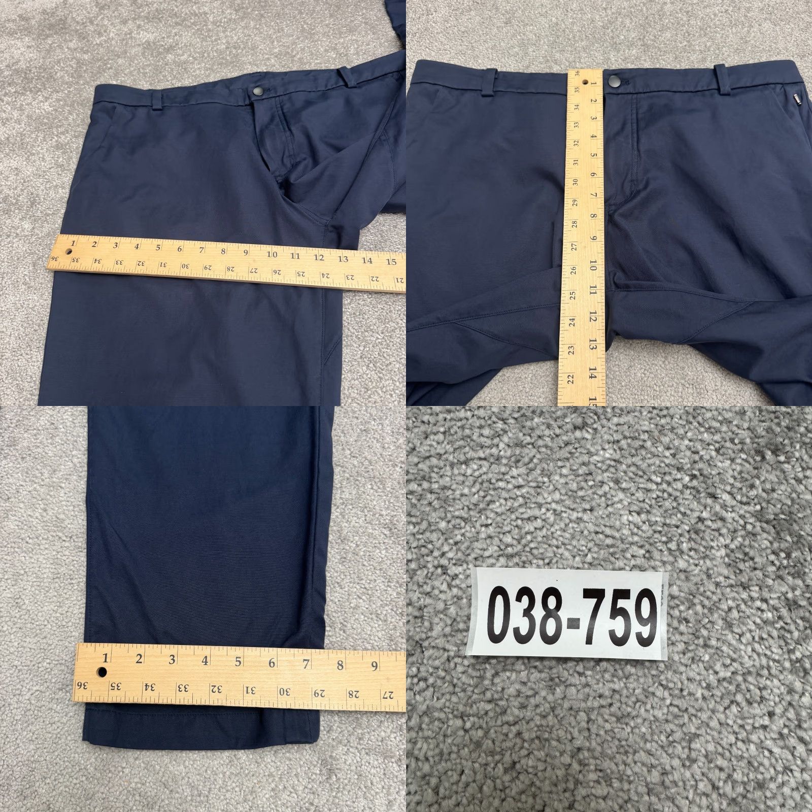 Lululemon Lululemon Commission Warstreme Slim Fit Chino Pants Men 38x32 Navy Blue Straight Size US 38 / EU 54 - 9 Thumbnail