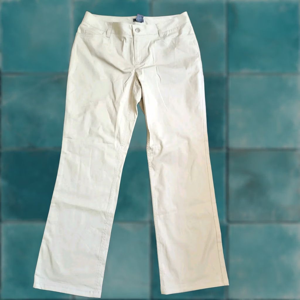 Kenneth Cole Kenneth Cole Reaction Women's Beige Pants - Regular, Size 8, Dress Pants, Cotton Spandex, Zip Button Closure, Machine Washable, Solid, VINTAGE? No Size 30" / US 8 / IT 44 - 1 Thumbnail