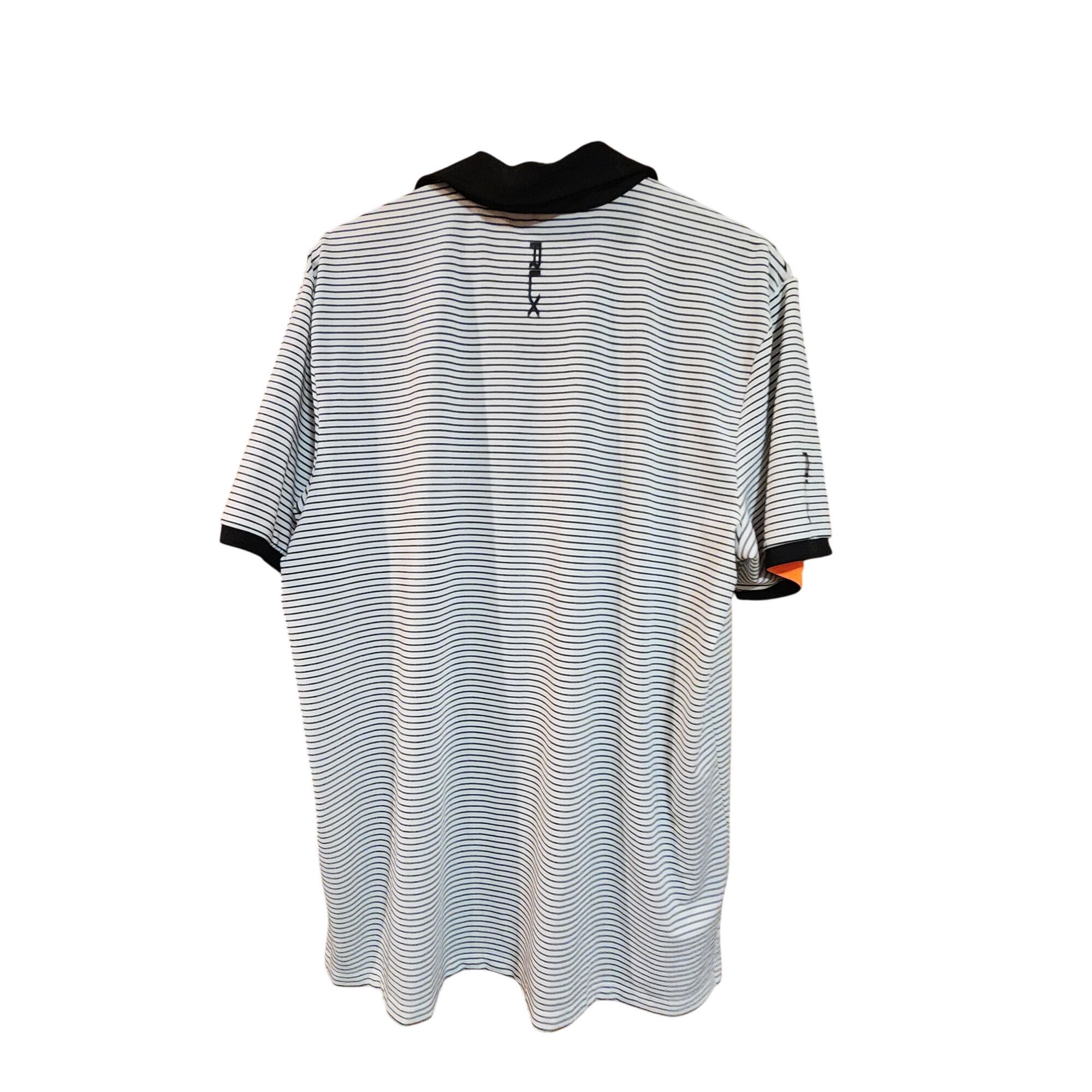 Designer RLX Ralph Lauren Mens Striped Polo Shirt XL Polyester Elasta Size US XL / EU 56 / 4 - 2 Thumbnail