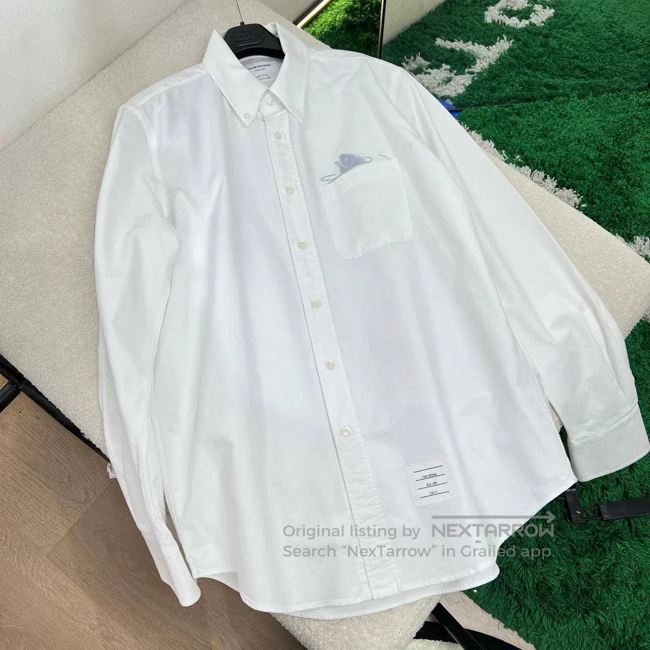Thom Browne thom browne embroidered koi striped shirt. Size US M / EU 48-50 / 2 - 3 Thumbnail