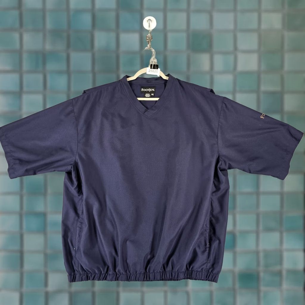 Footjoy FootJoy Windbreaker Pullover Mens 2XL Blue Golf Casual Jacket/Coat Short Sleeve Polyester Softshell Size US XXL / EU 58 / 5 - 1 Thumbnail