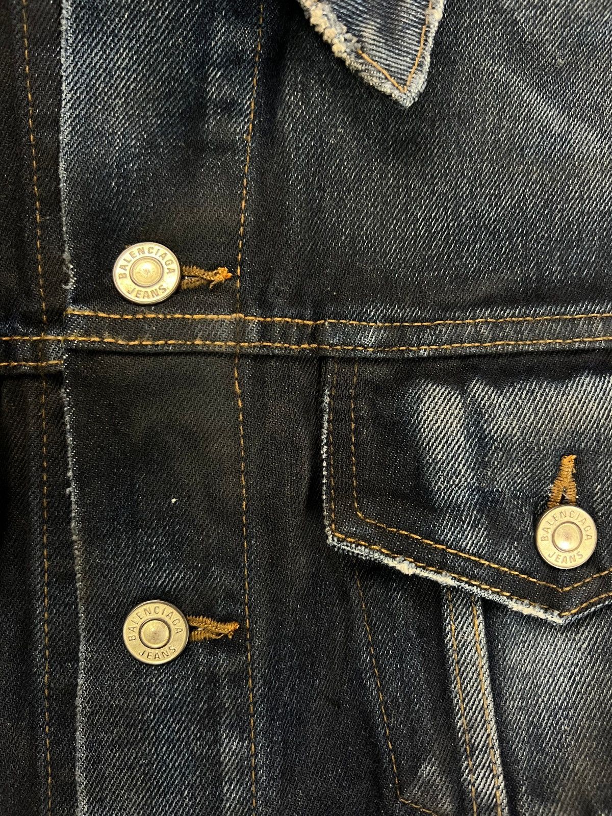 Balenciaga BALENCIAGA DIRTY BLUE SWING DENIM JEANS JACKET SZ:38 Size US M / EU 48-50 / 2 - 4 Thumbnail