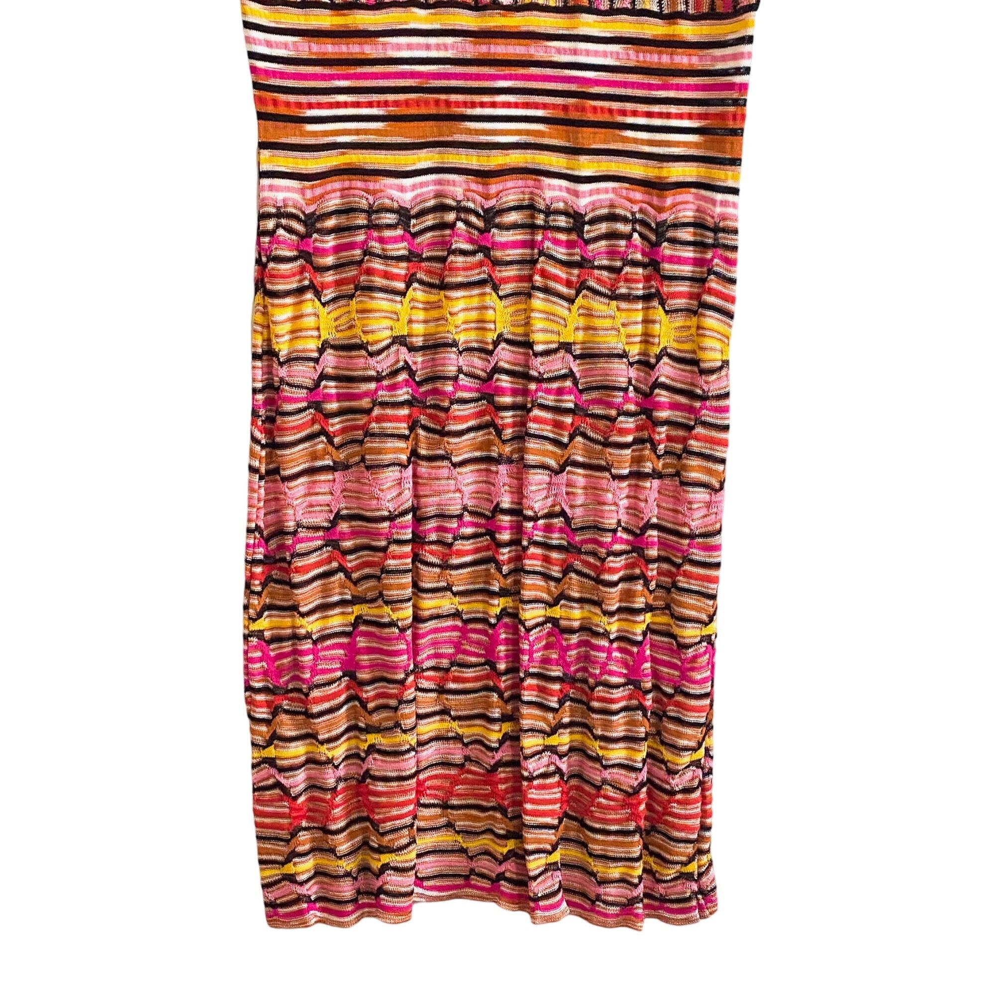 Missoni M Missoni Orange/Pink stripe dress, size US 10 Size L / US 10 / IT 46 - 8 Thumbnail
