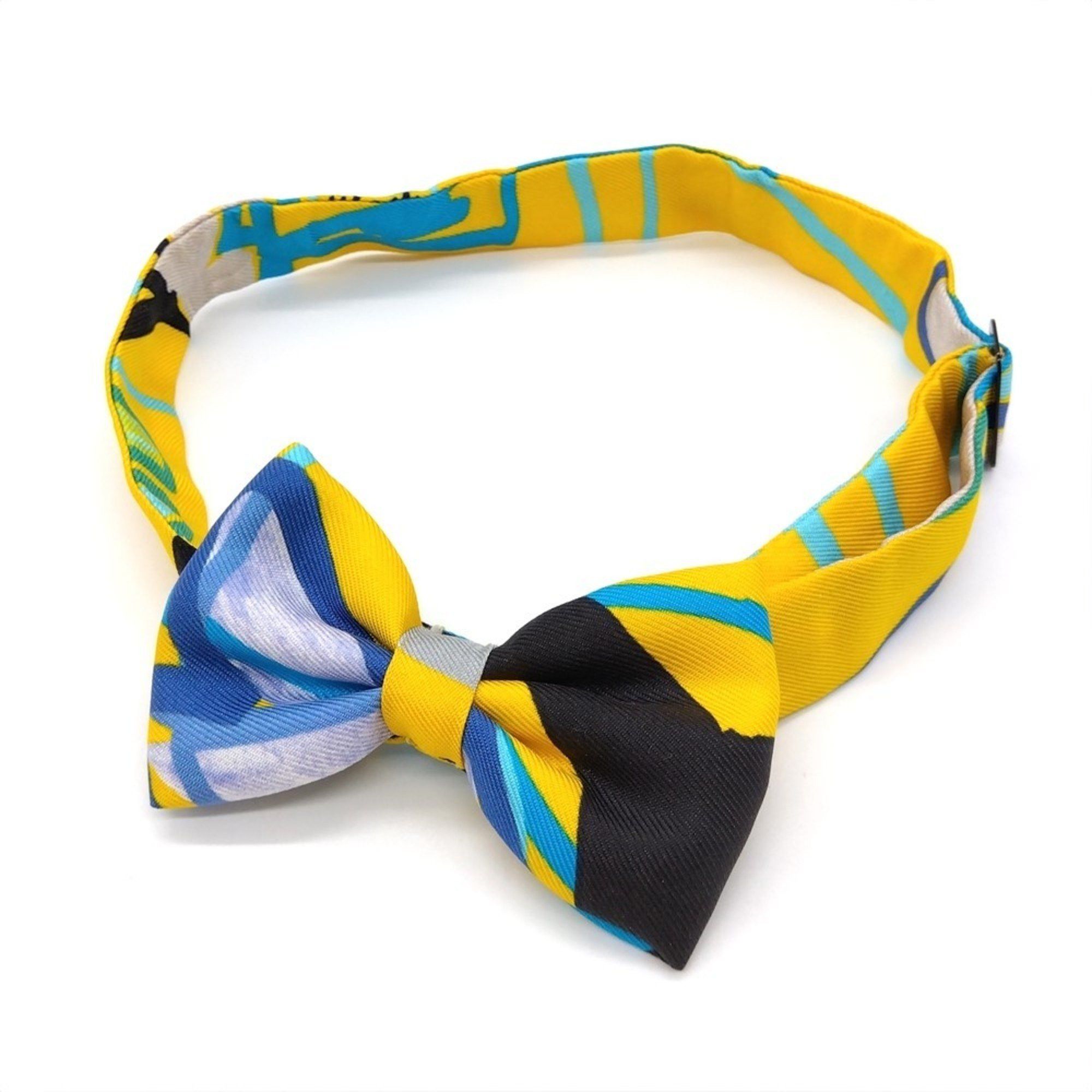 Hermes Hermes Nouveau Papillon Necktie Silk Yellow Bow Tie Ribbon Size ONE SIZE - 1 Thumbnail