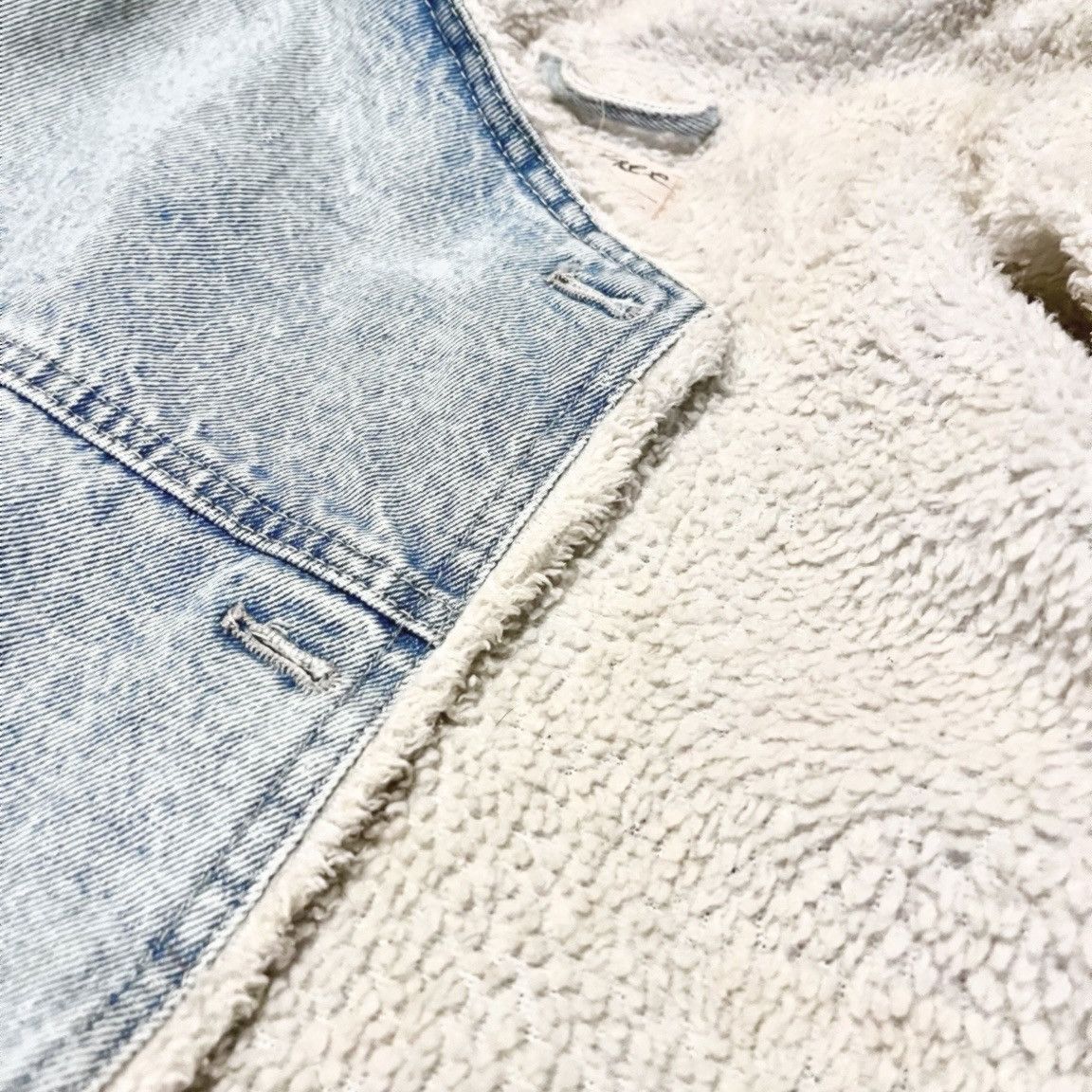 Free People Free People Twisted Heart Shearling Denim Jacket Oversize Size M / US 6-8 / IT 42-44 - 4 Thumbnail
