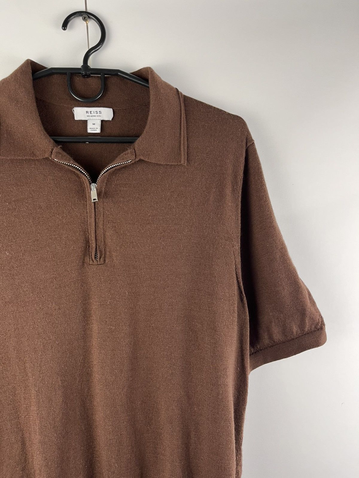 Reiss Reiss Maxwell Solid Merino Wool 1/4 Zip Polo Shirt Size US M / EU 48-50 / 2 - 3 Thumbnail