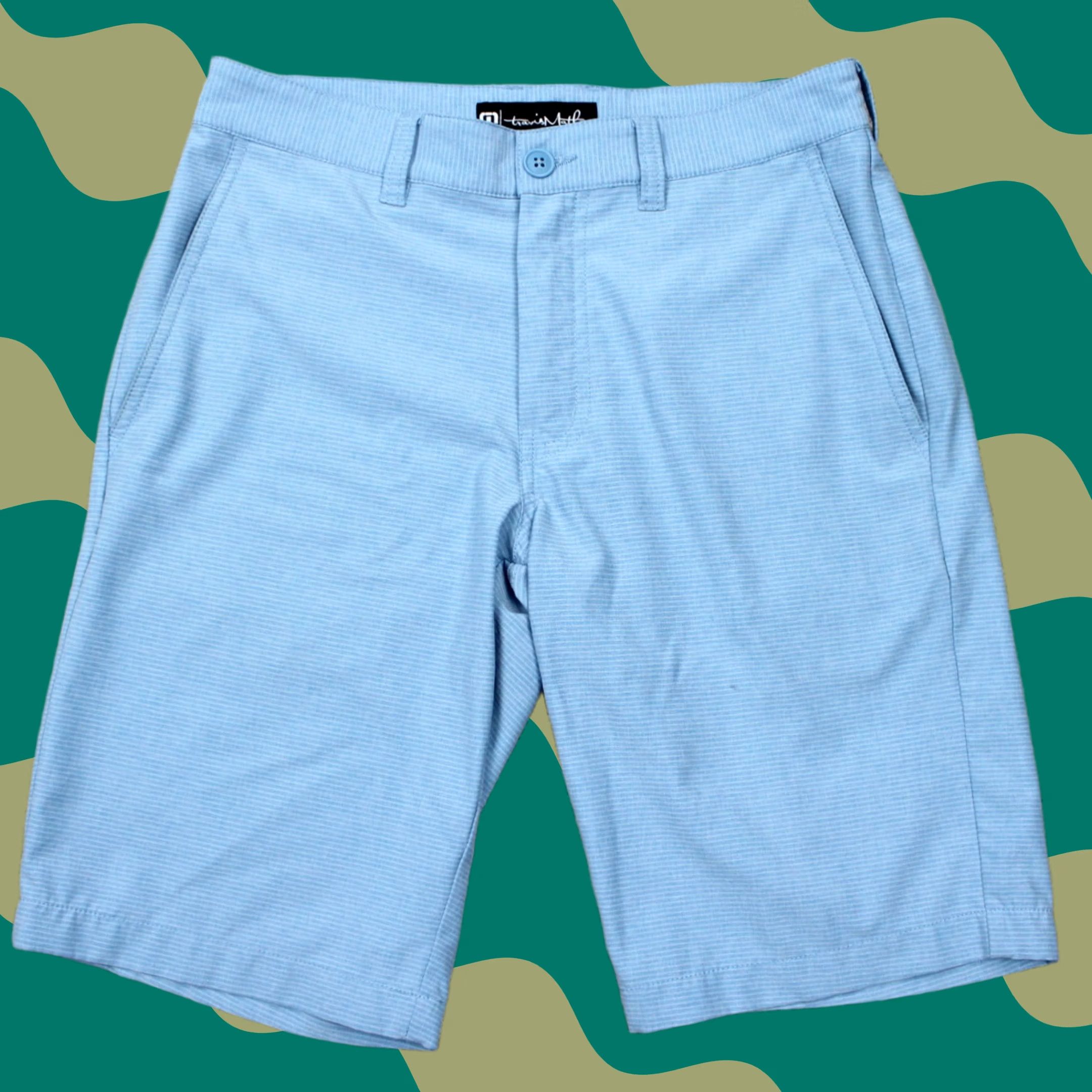 TravisMathew Travis Mathew Kona Blue Shorts Mens 30 Polyester Spandex 11" Inseam Knit Chino Sport Golf Casual Workwear Size US 30 / EU 46 - 1 Thumbnail