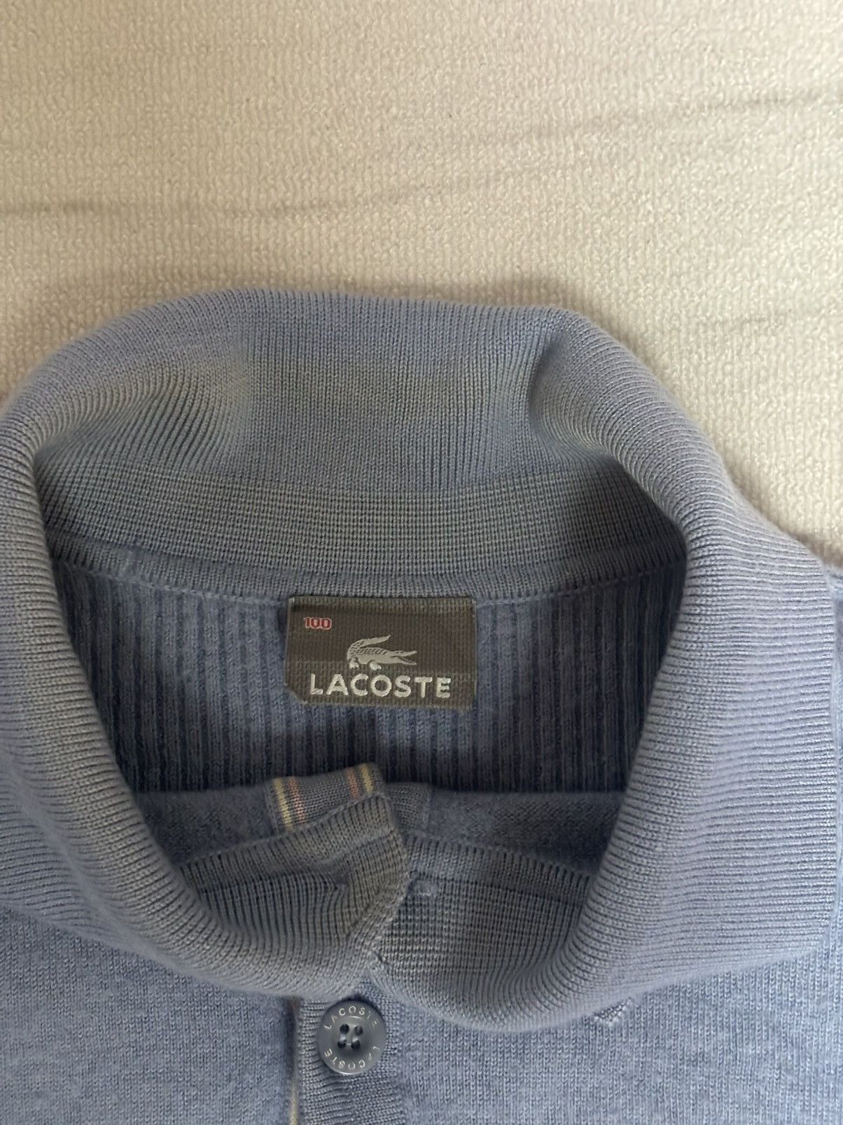 Lacoste Light blue cardigan button jacket Lacoste size S Size S / US 4 / IT 40 - 9 Thumbnail