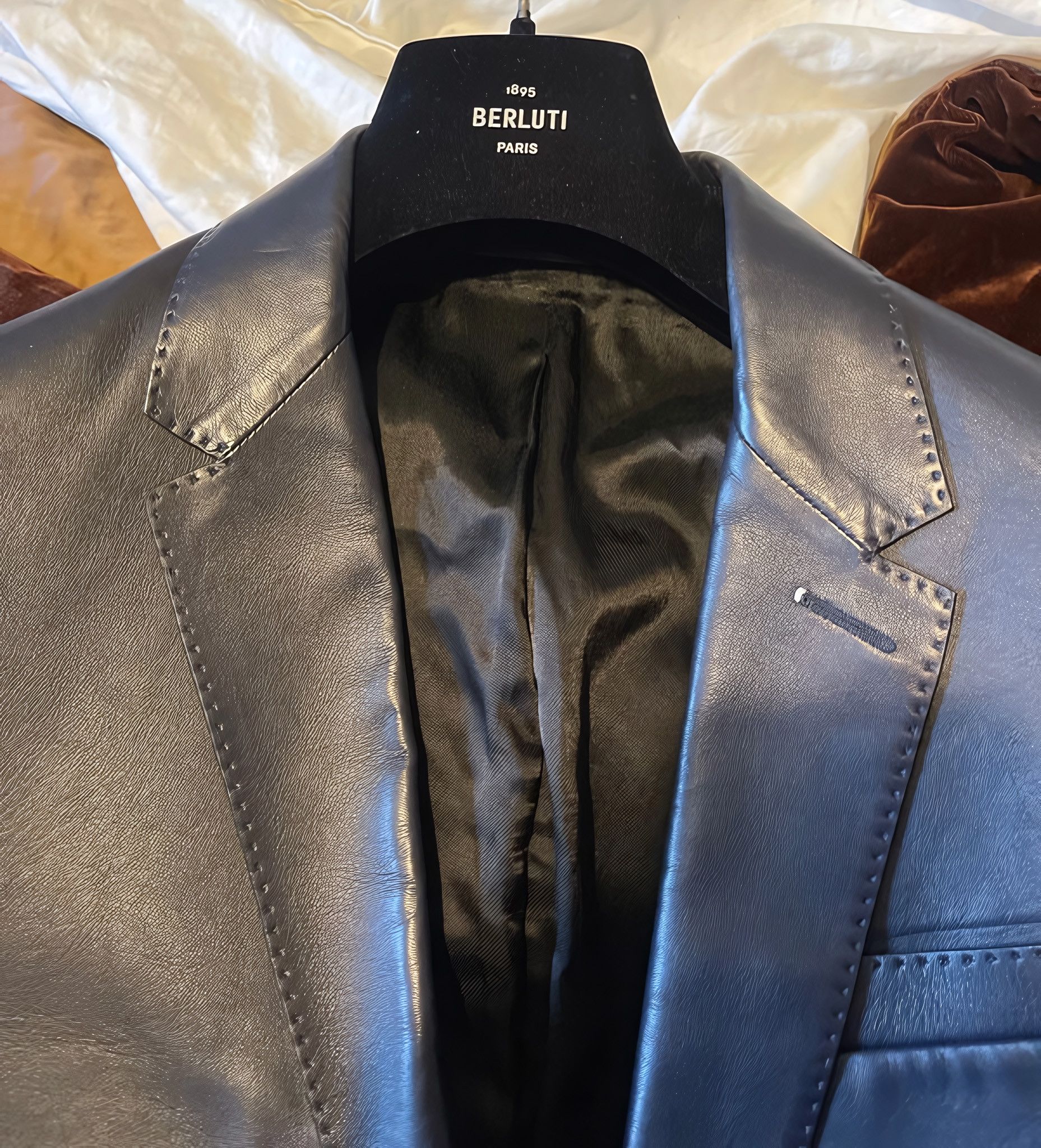 Berluti F/W 2018 LEATHER BLAZER JACKET Size US M / EU 48-50 / 2 - 4 Thumbnail