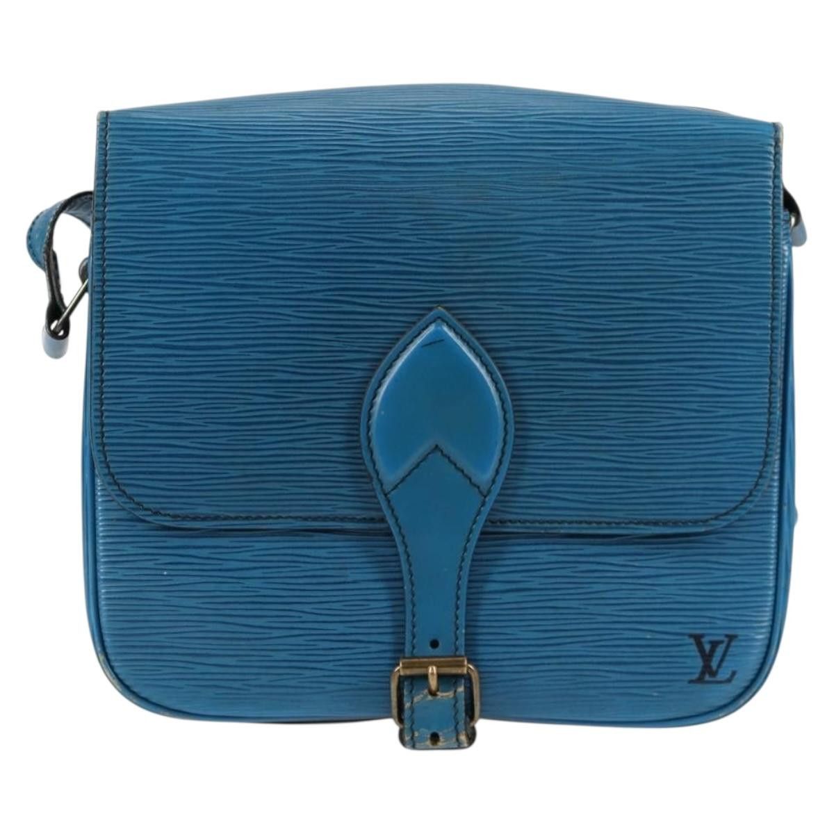 Louis Vuitton LOUIS VUITTON Epi Cartouchiere MM Shoulder Bag Blue M52245 Size ONE SIZE - 13 Thumbnail