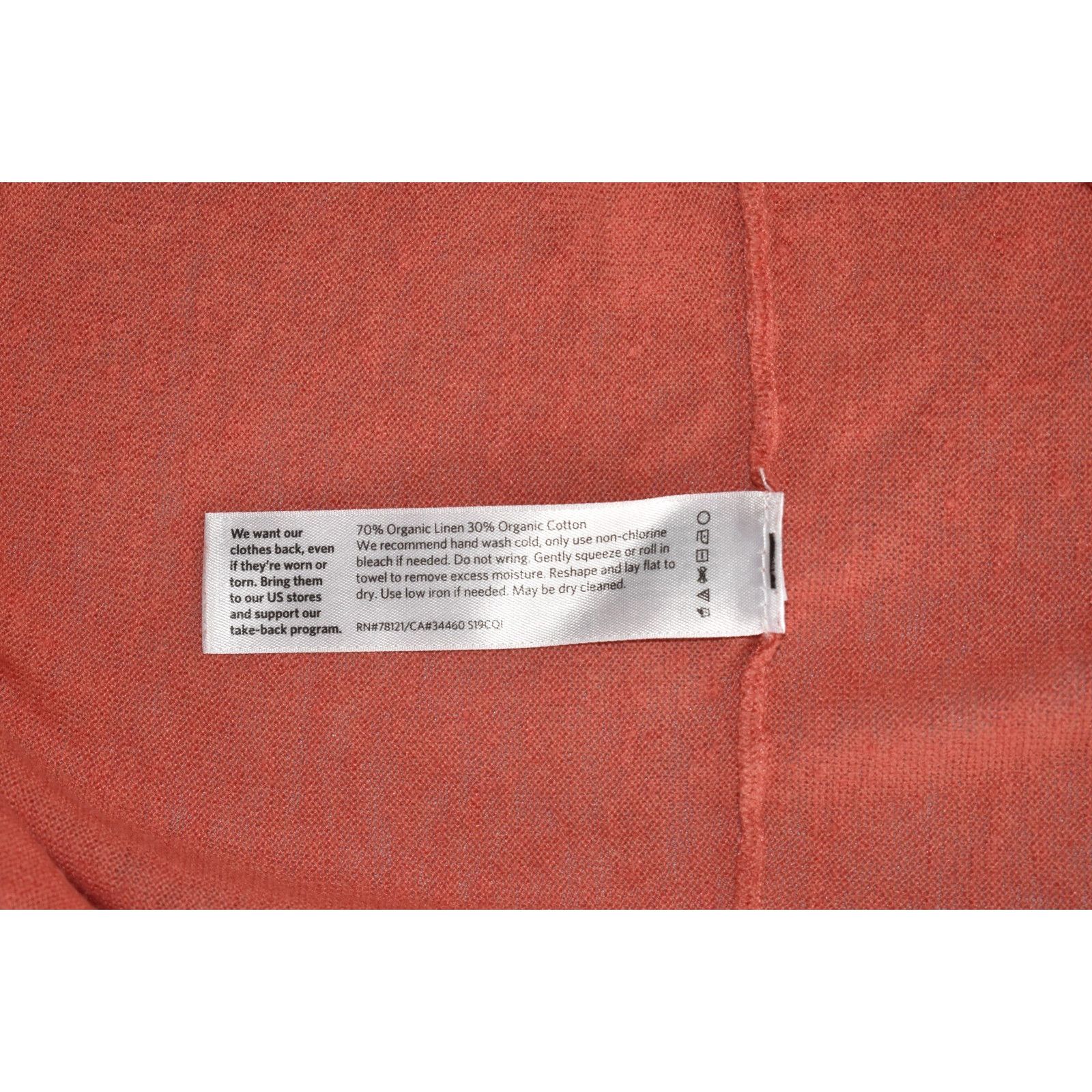 Eileen Fisher EILEEN FISHER Coral Linen Cotton Knit Boat Neck Sweater XXS Size XXS / US 00 / IT 34 - 6 Thumbnail