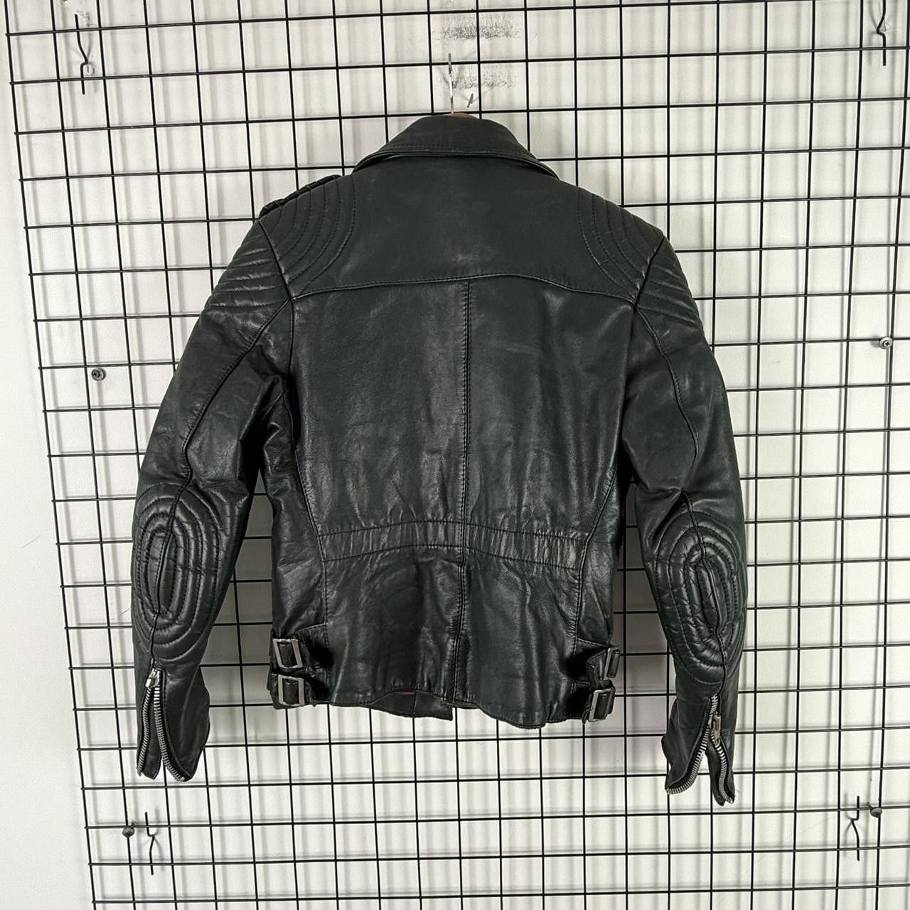 Vintage Real Leather Jacket Womans Cropped Fitted Vintage 2000s Size M / US 6-8 / IT 42-44 - 2 Thumbnail