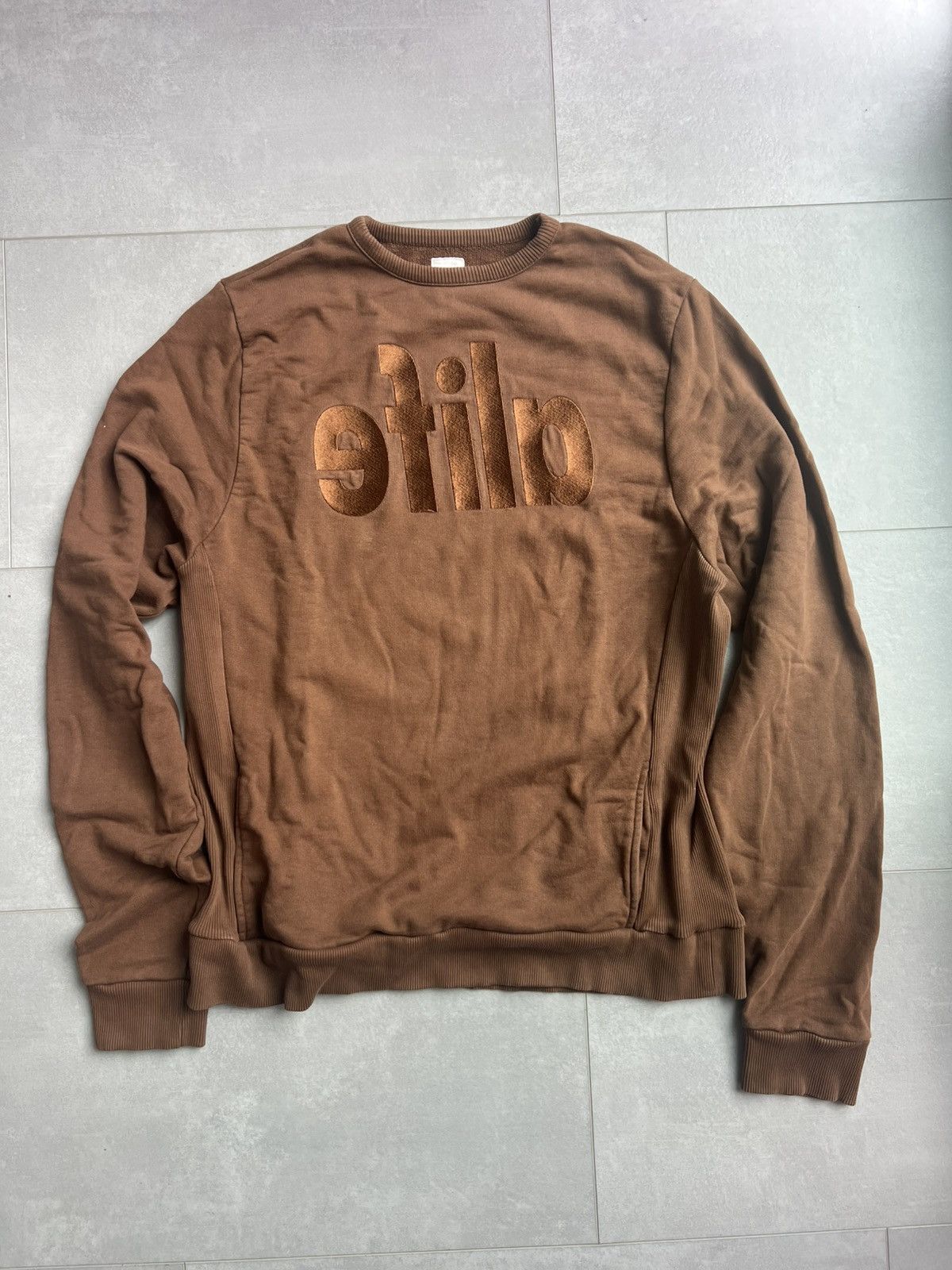 Vintage Alife NYC Bubble Logo Heavyweight Crewneck - Brown
