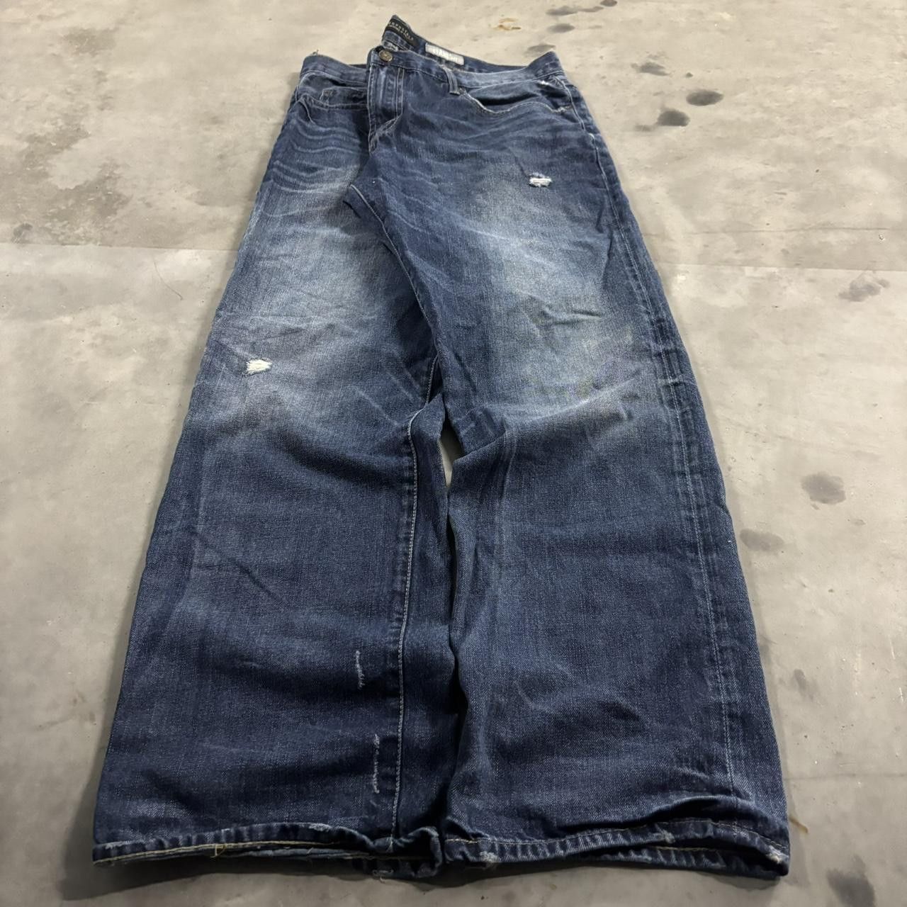 Vintage Crazy Vintage Y2K/2000s Grunge Faded Dark Wash Denim Jeans! 36x32 Size US 36 / EU 52 - 3 Thumbnail