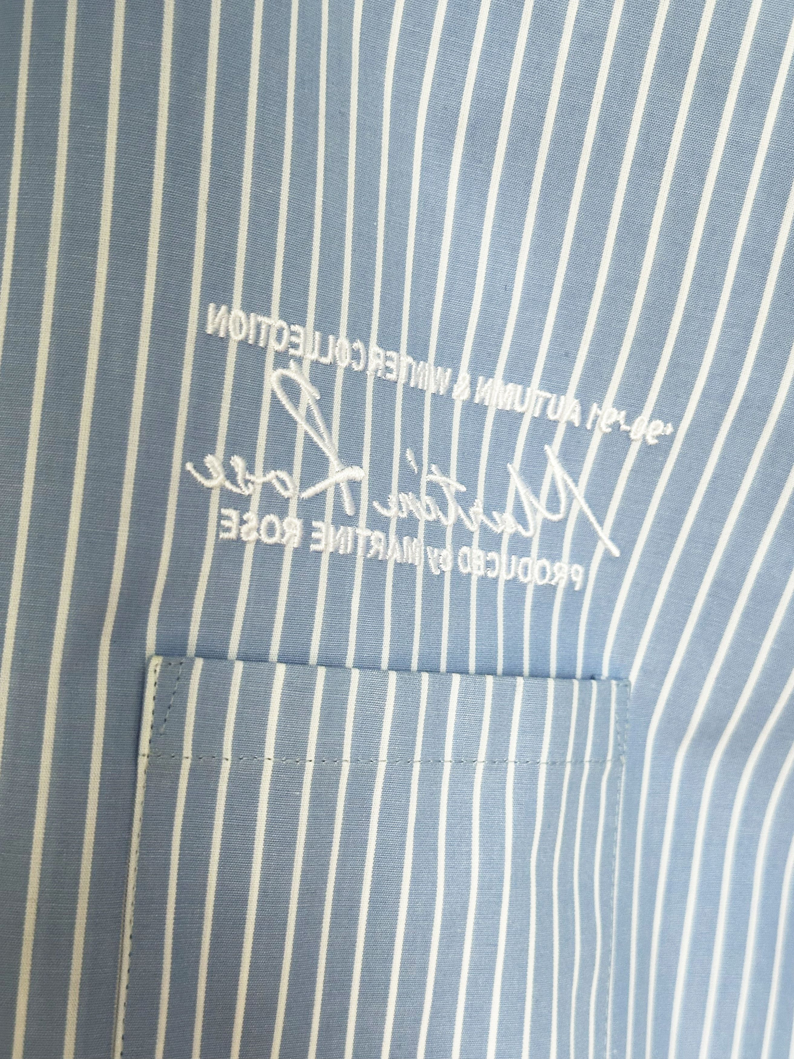 Martine Rose Martine Rose Bonded Oversized Blue Pinstripe Shirt Size US L / EU 52-54 / 3 - 3 Thumbnail