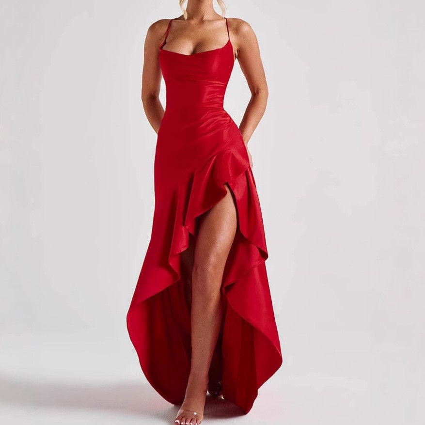 Other Women's Backless Ruffles Fashion Party Maxi Dresses Clothing Size S / US 4 / IT 40 - 4 Thumbnail