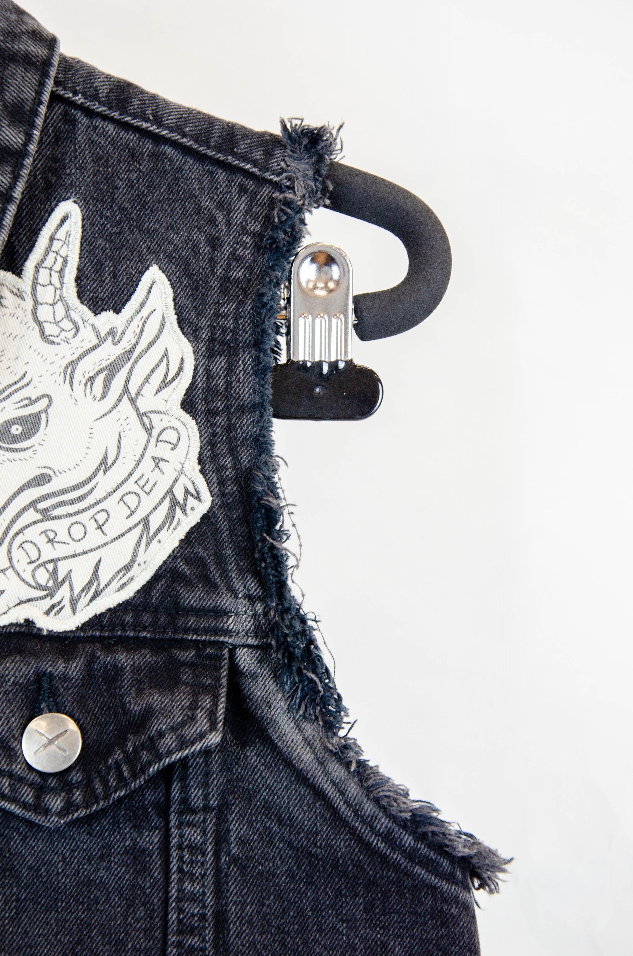 Drop Dead Clothing Drop Dead Punk Denim Vest – Size M Size M / US 6-8 / IT 42-44 - 6 Thumbnail