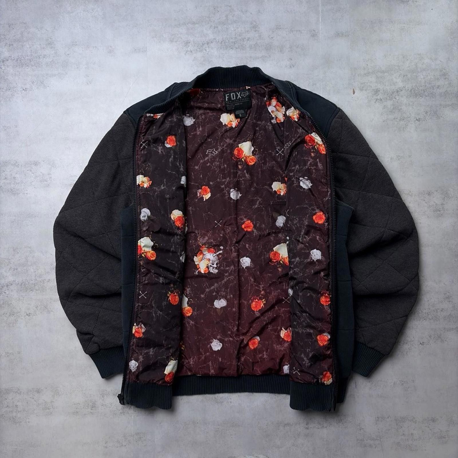 Fox Racing Y2K Black Fox Racing Grunge Graphic Lined Bomber Jacket Size US S / EU 44-46 / 1 - 2 Thumbnail