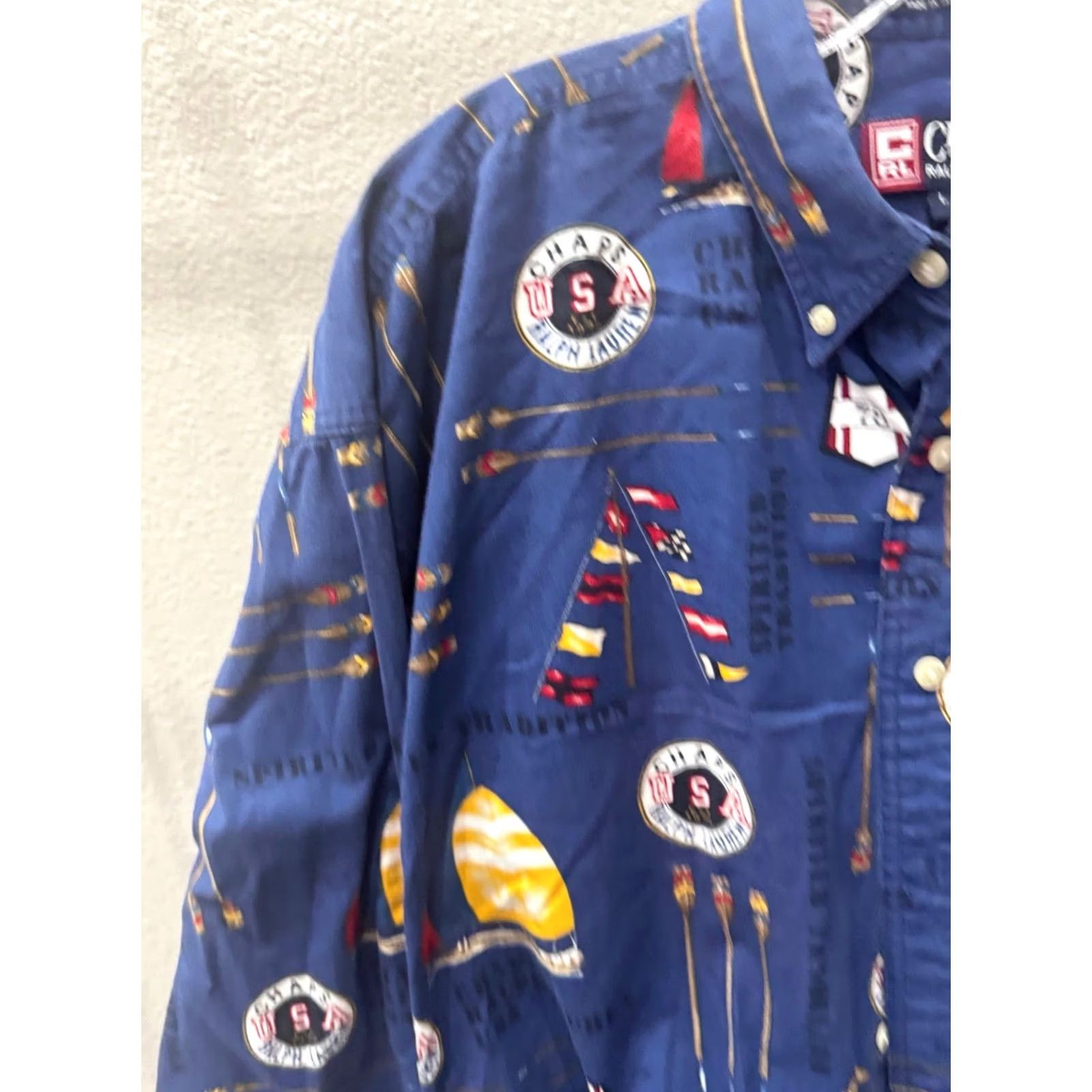 Ralph Lauren RARE Chaps Ralph Lauren WILD Artwork LONG SLEEVE SHIRT Large L Multicolor Mens Shirt Size US L / EU 52-54 / 3 - 4 Thumbnail