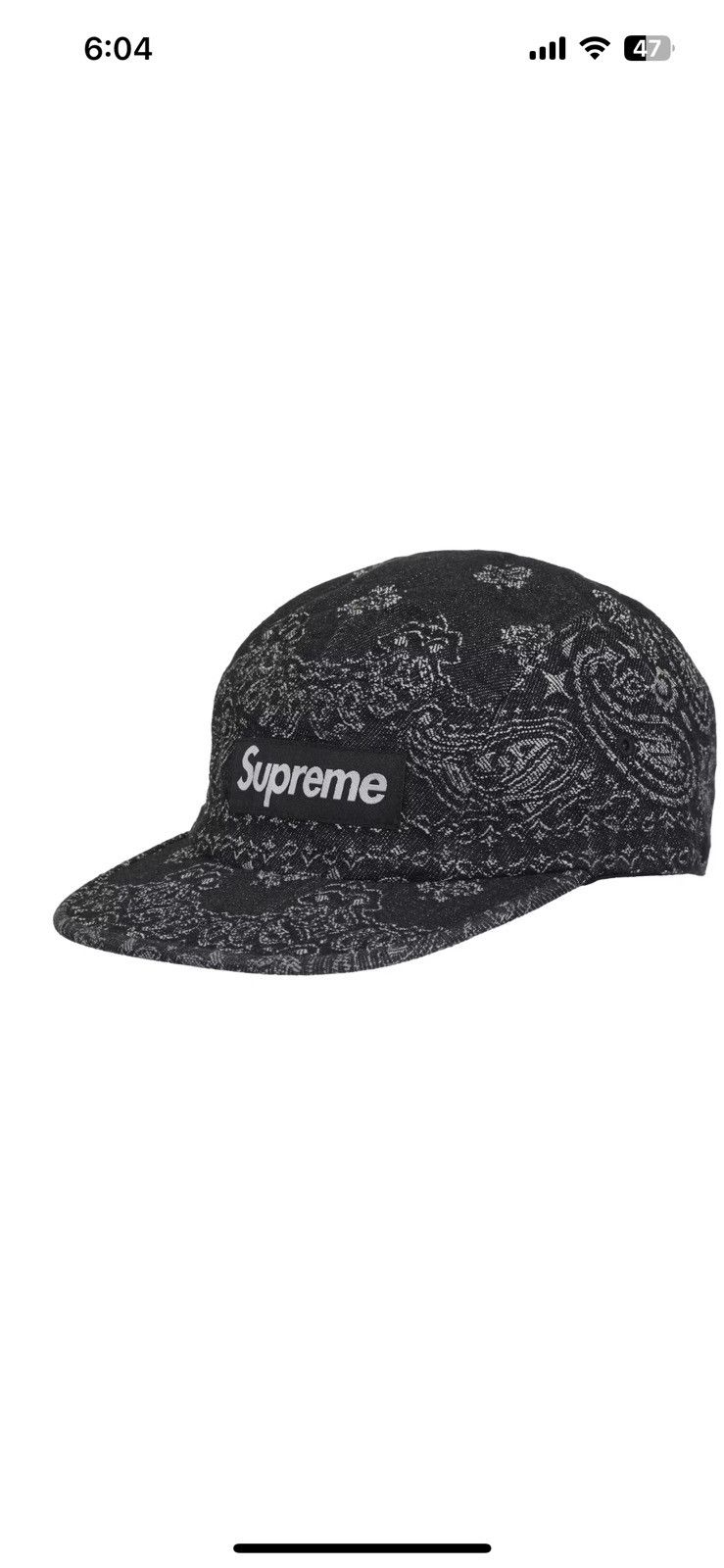 Supreme Supreme Bandana Jacquard Denim Camp Cap Size ONE SIZE - 8 Thumbnail