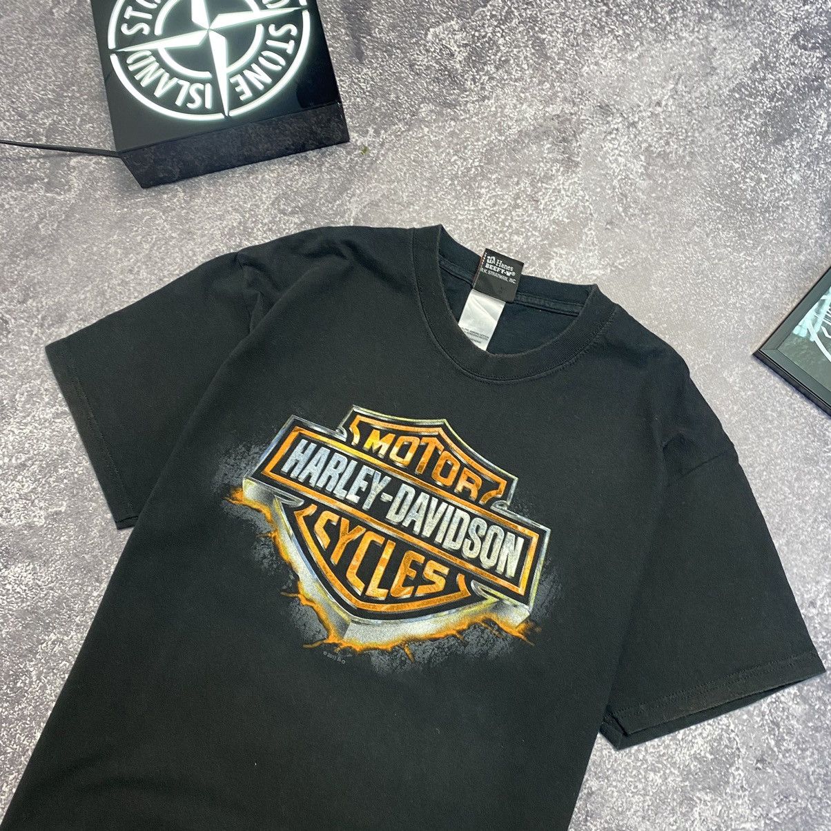 Band Tees Vintage Harley Davidson 2005 Big Graphic Logo Rock Band tee Size US L / EU 52-54 / 3 - 3 Thumbnail