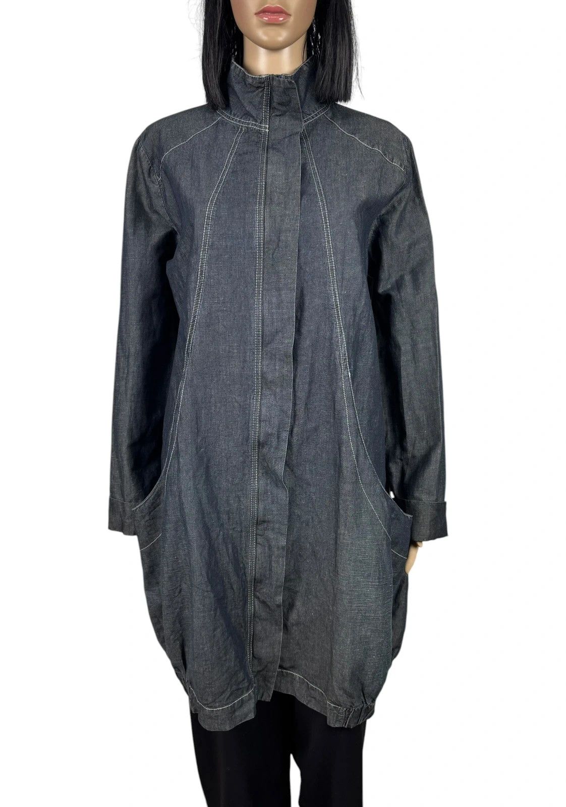 Sarah Pacini Sarah Pacini Cotton Linen Coat size T3 Size L / US 10 / IT 46 - 3 Thumbnail